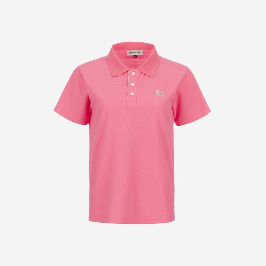 제너럴아이디어 유니섹스 에센셜 피케 티셔츠 핑크