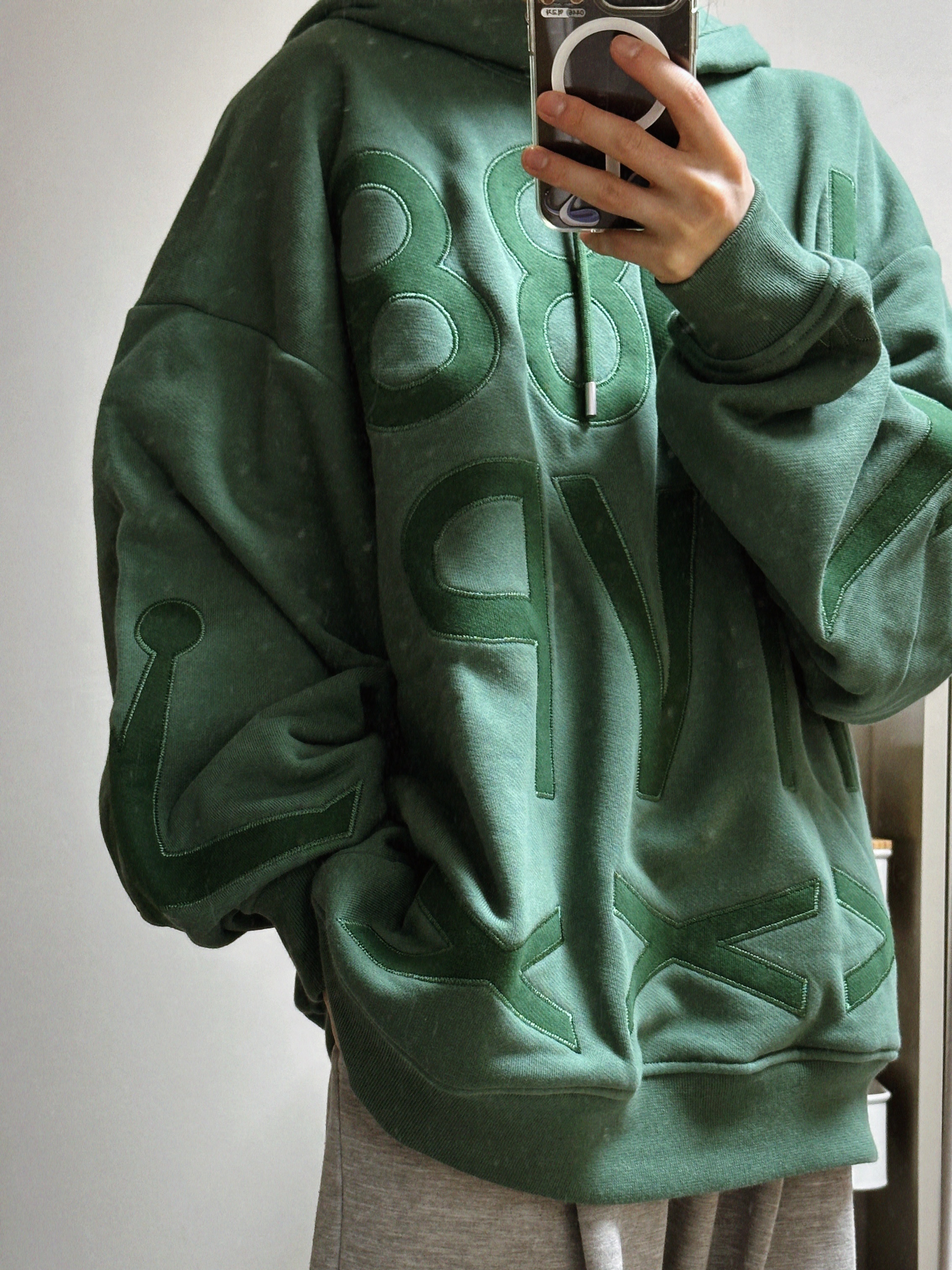 Jordan x Nina Chanel Abney Fleece Hoodie Green Stone (FZ7514-398) 착용 스타일 - 1