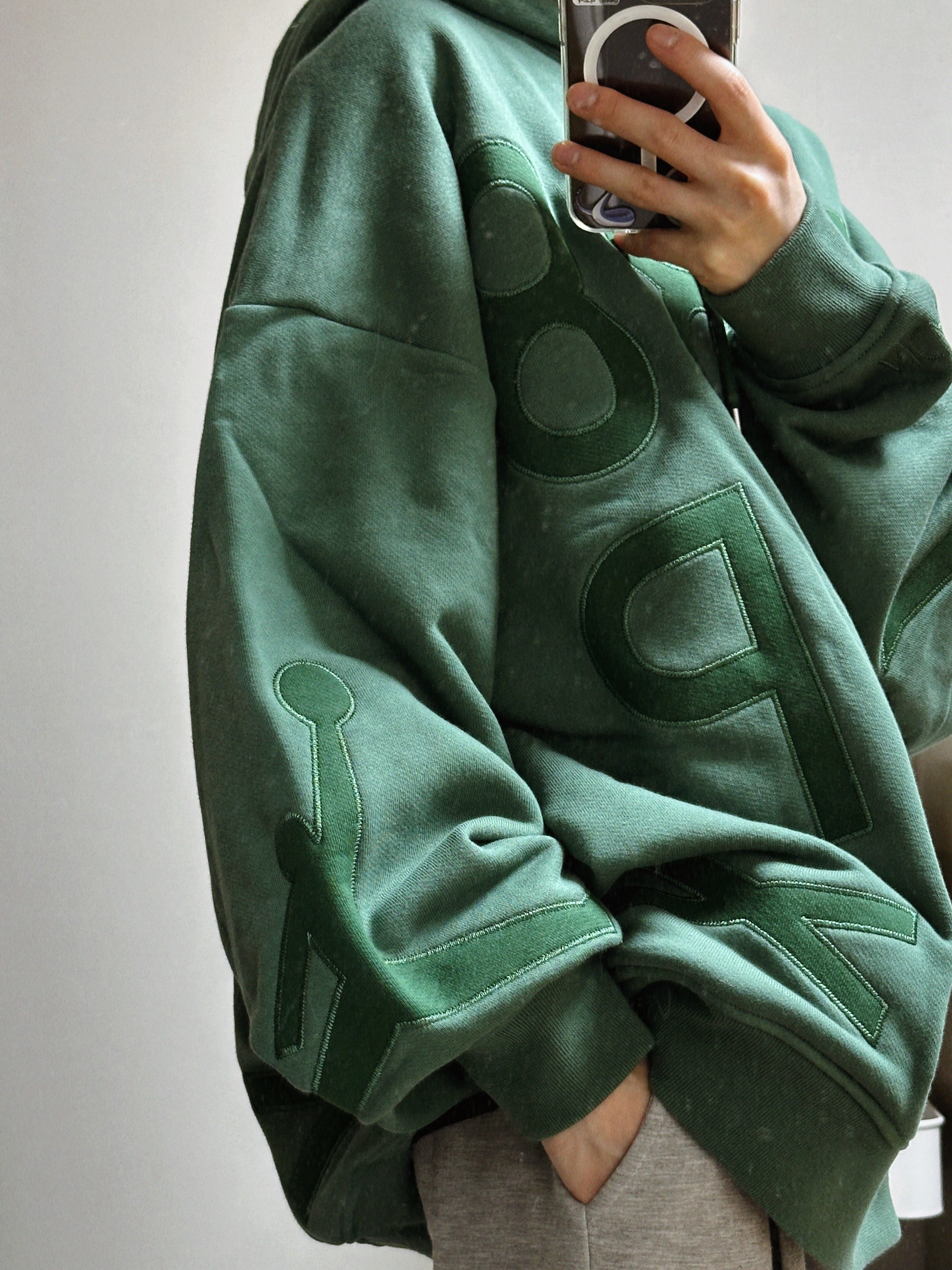Jordan x Nina Chanel Abney Fleece Hoodie Green Stone (FZ7514-398) 착용 스타일 - 2