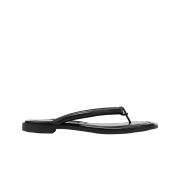 (W) Deinet Padded Leather Flipflop in Black