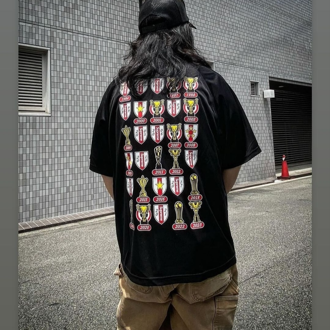 Supreme Jacquard Soccer Jersey Black - 24SS 착용 스타일 - 4