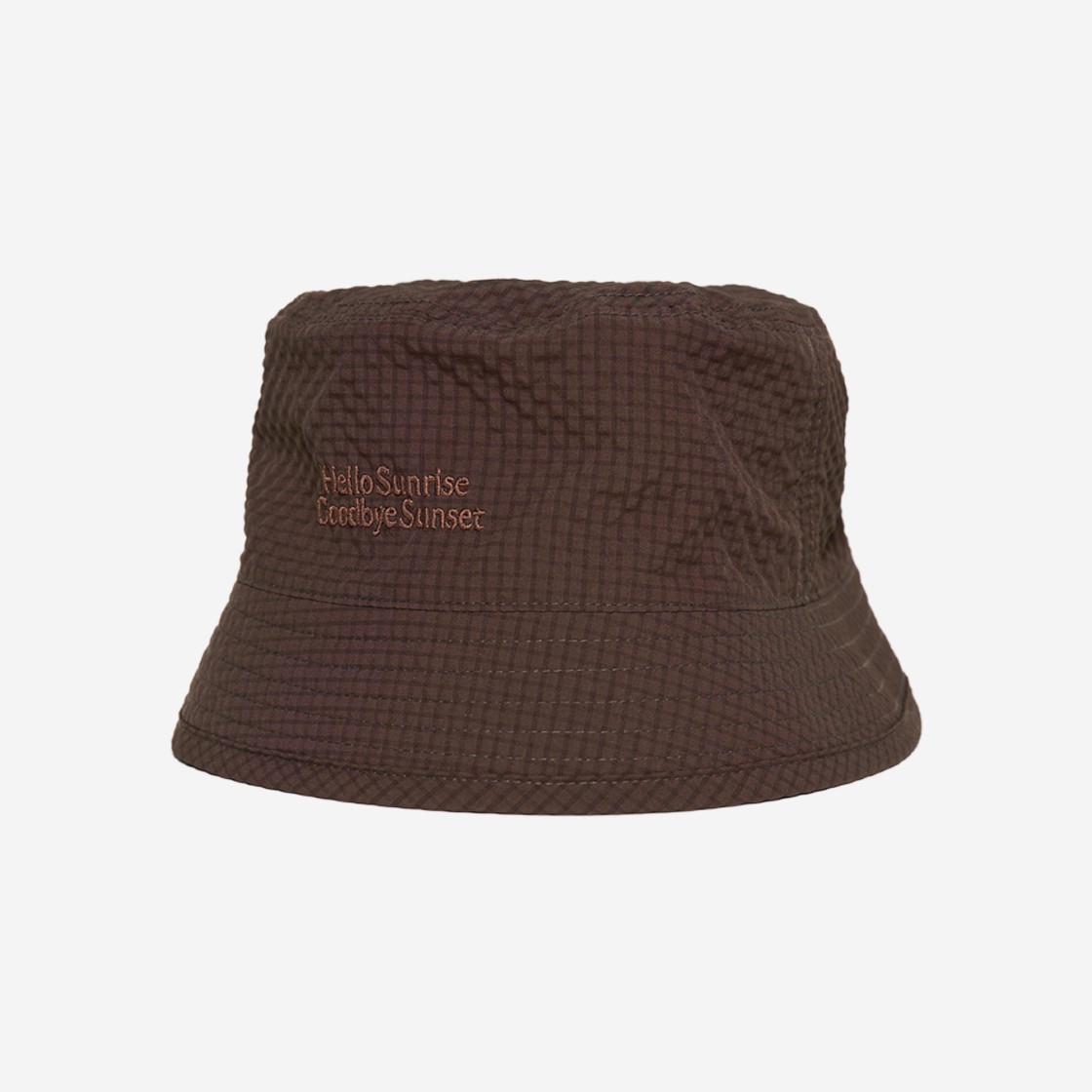 Hello Sunrise Classic Typo Bucket Hat Brown 상세 이미지 2