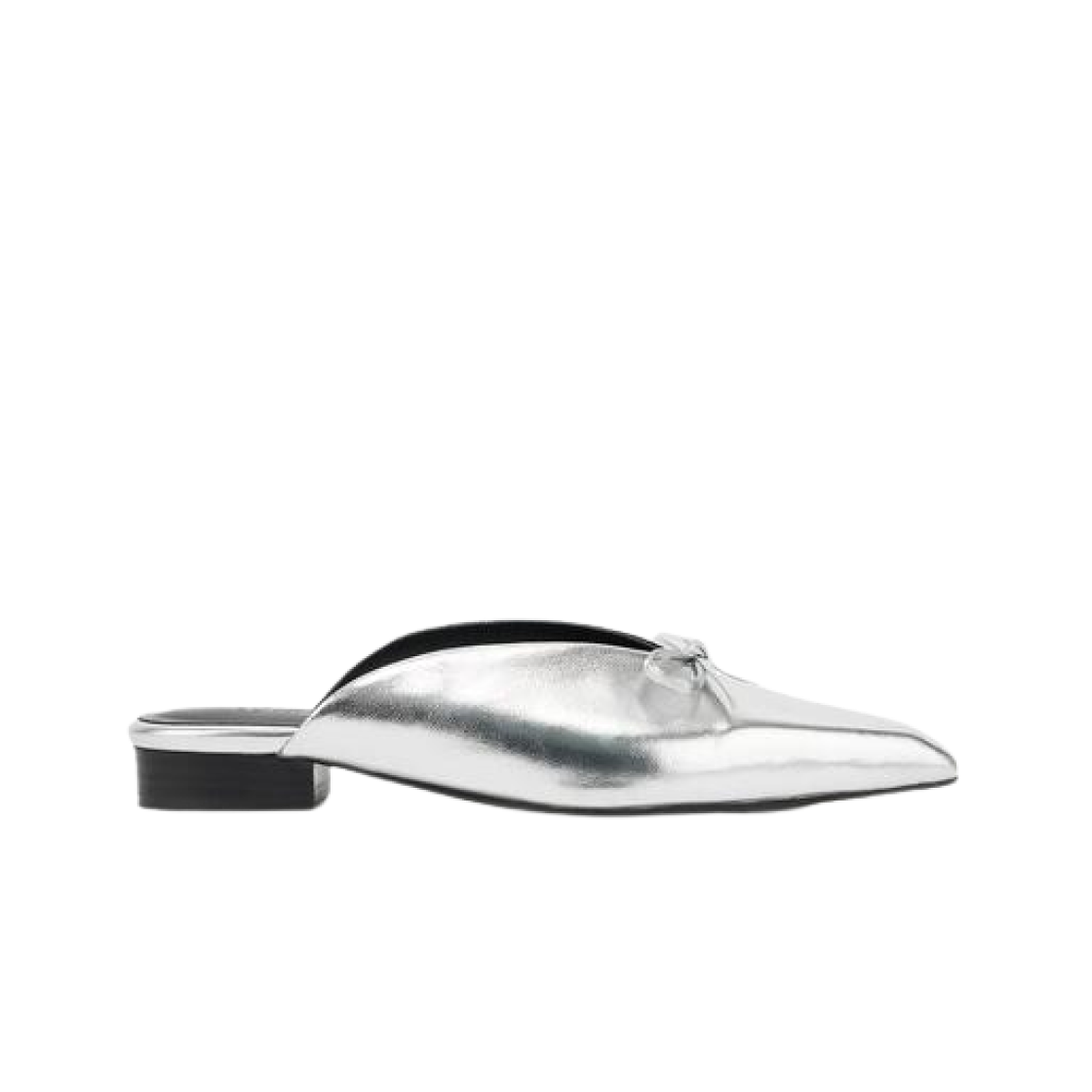 (W) 다이닛 리본 스틸레토 뮬 실버((W) Deinet Ribbon Stilletto Mule in Silver)