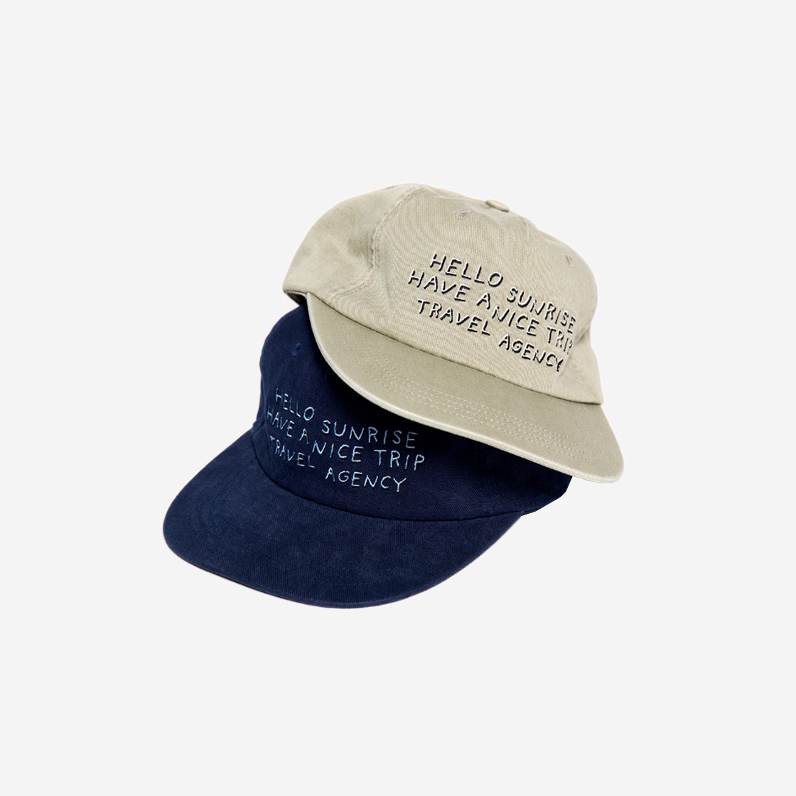 Hello Sunrise Washed Doodle Typo 5Panel Cap Khaki 상세 이미지 4