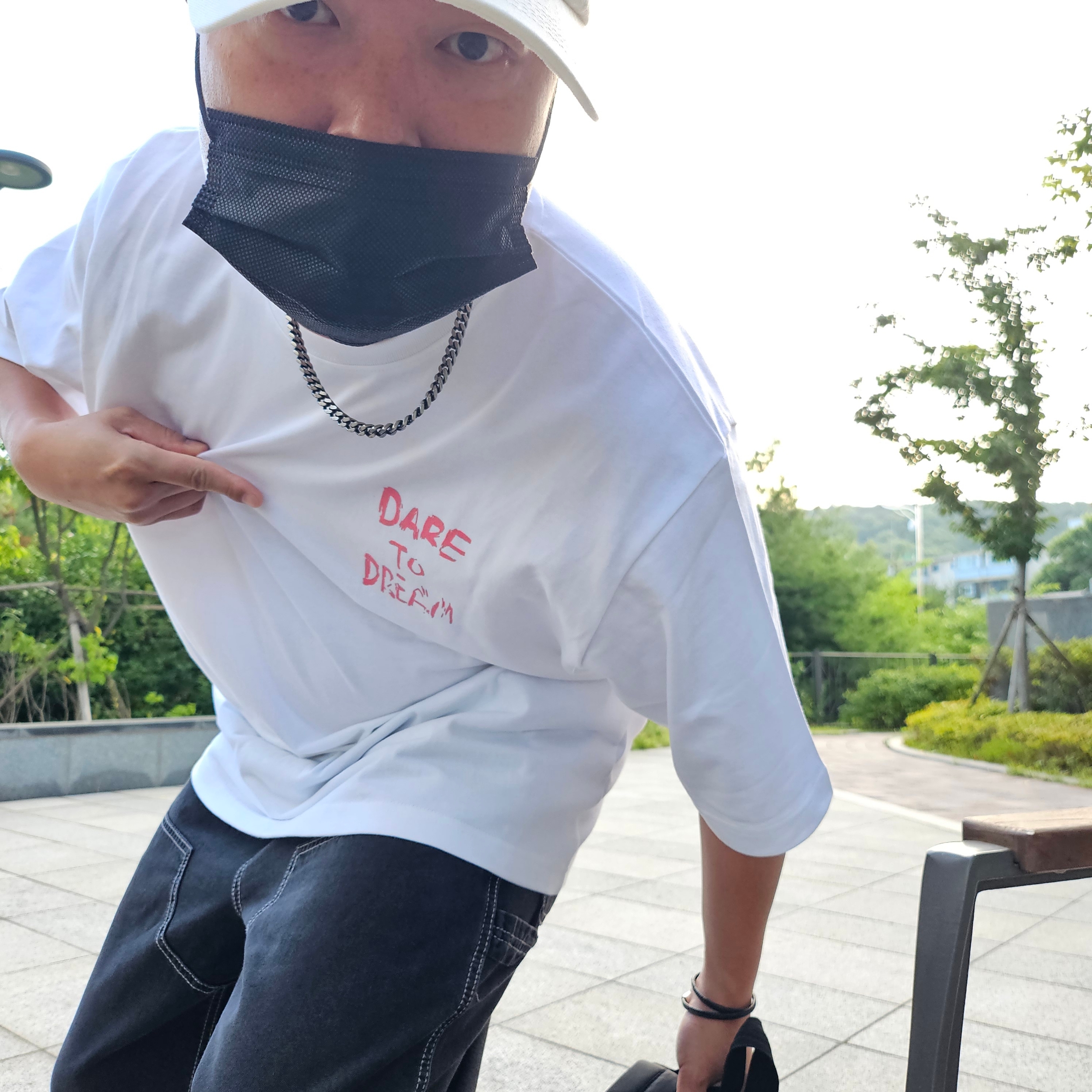 Wooyoungmi Logo Ball Cap White - 23SS, Nike x Ambush Air More Uptempo Low Lilac and Apple Green 착용 스타일 - 3