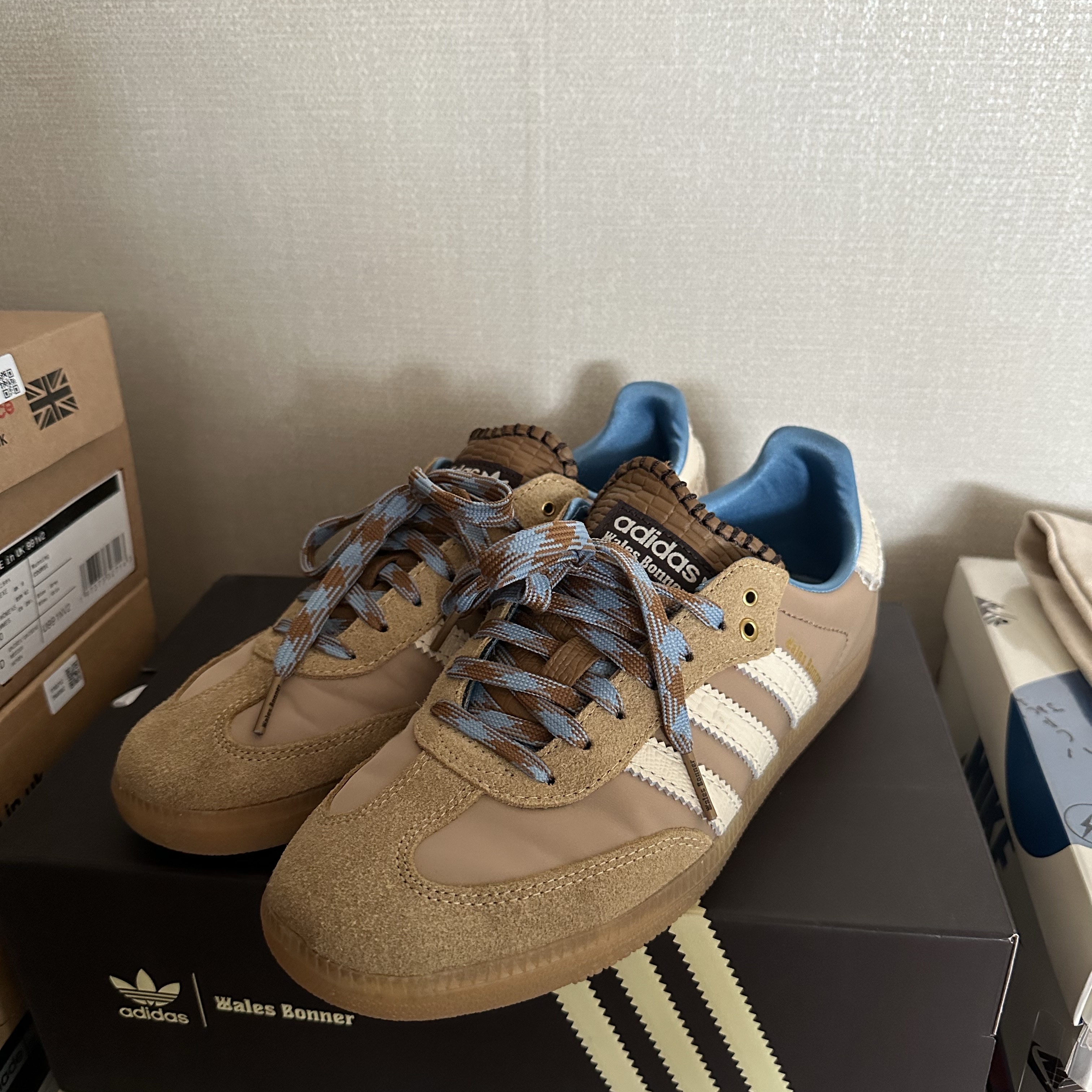 Adidas x Wales Bonner Samba Supplier Colour Wonder White 착용 스타일