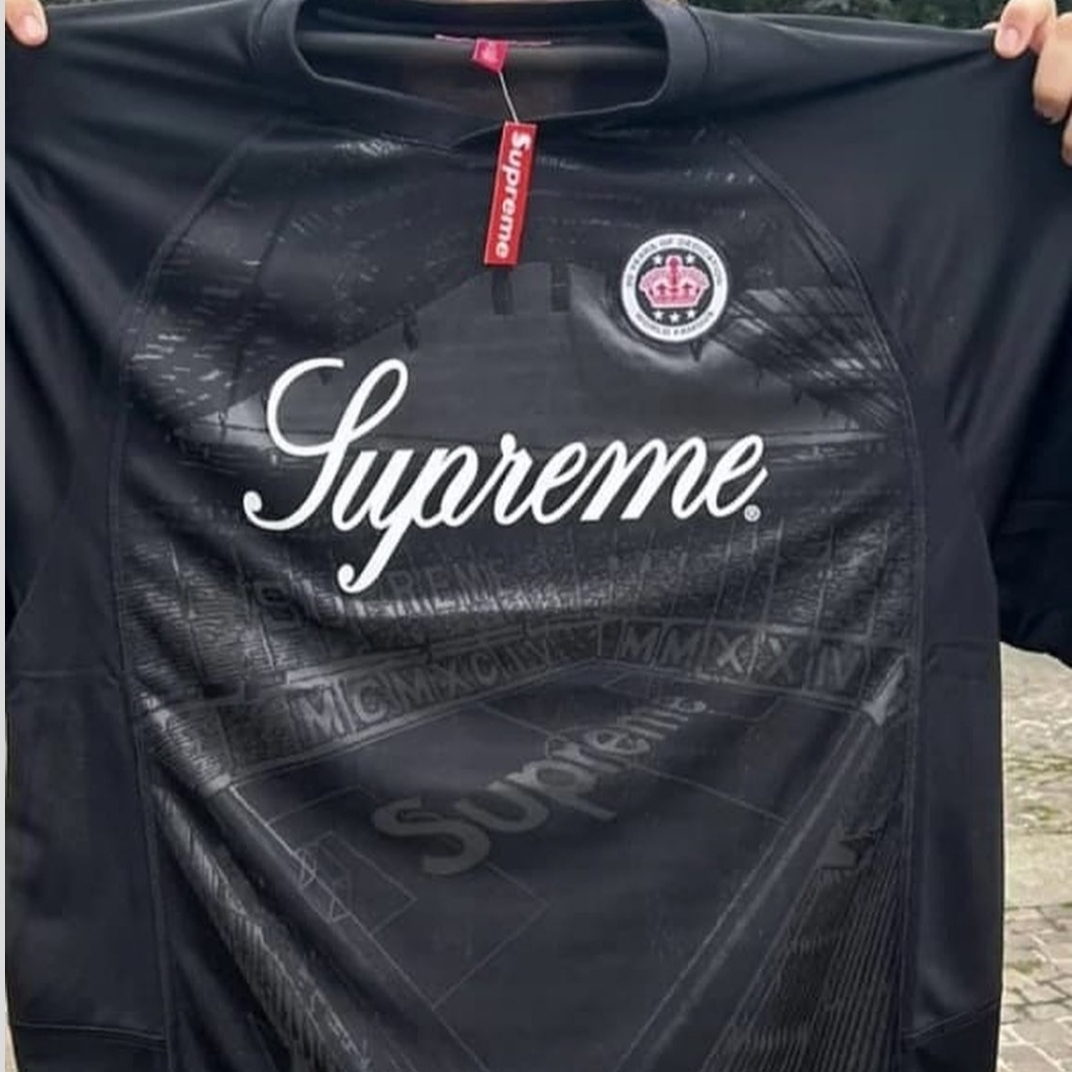 Supreme Jacquard Soccer Jersey Black - 24SS 착용 스타일 - 3