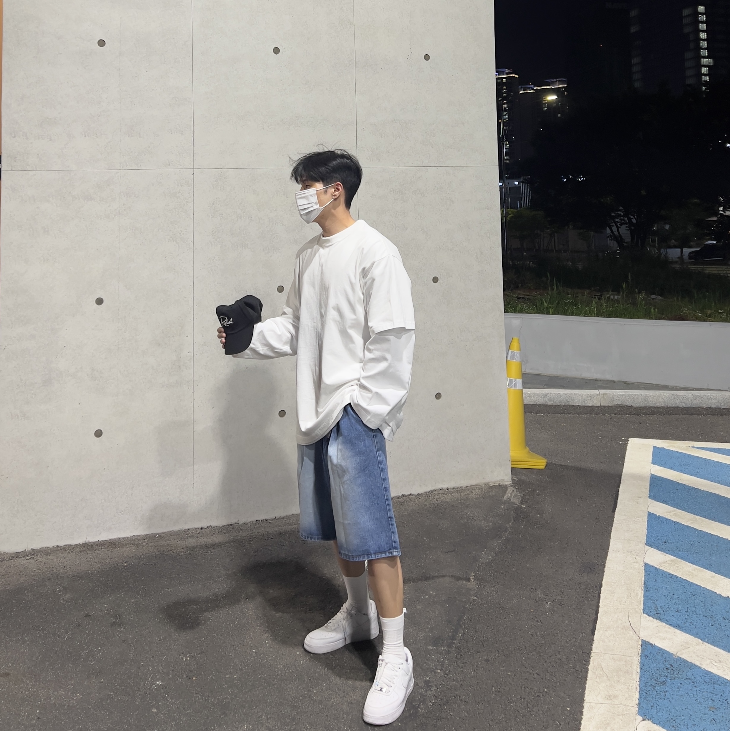 Nike Air Force 1 '07 Low White, Nike x Supreme Air Force 1 Low White 착용 스타일 - 1