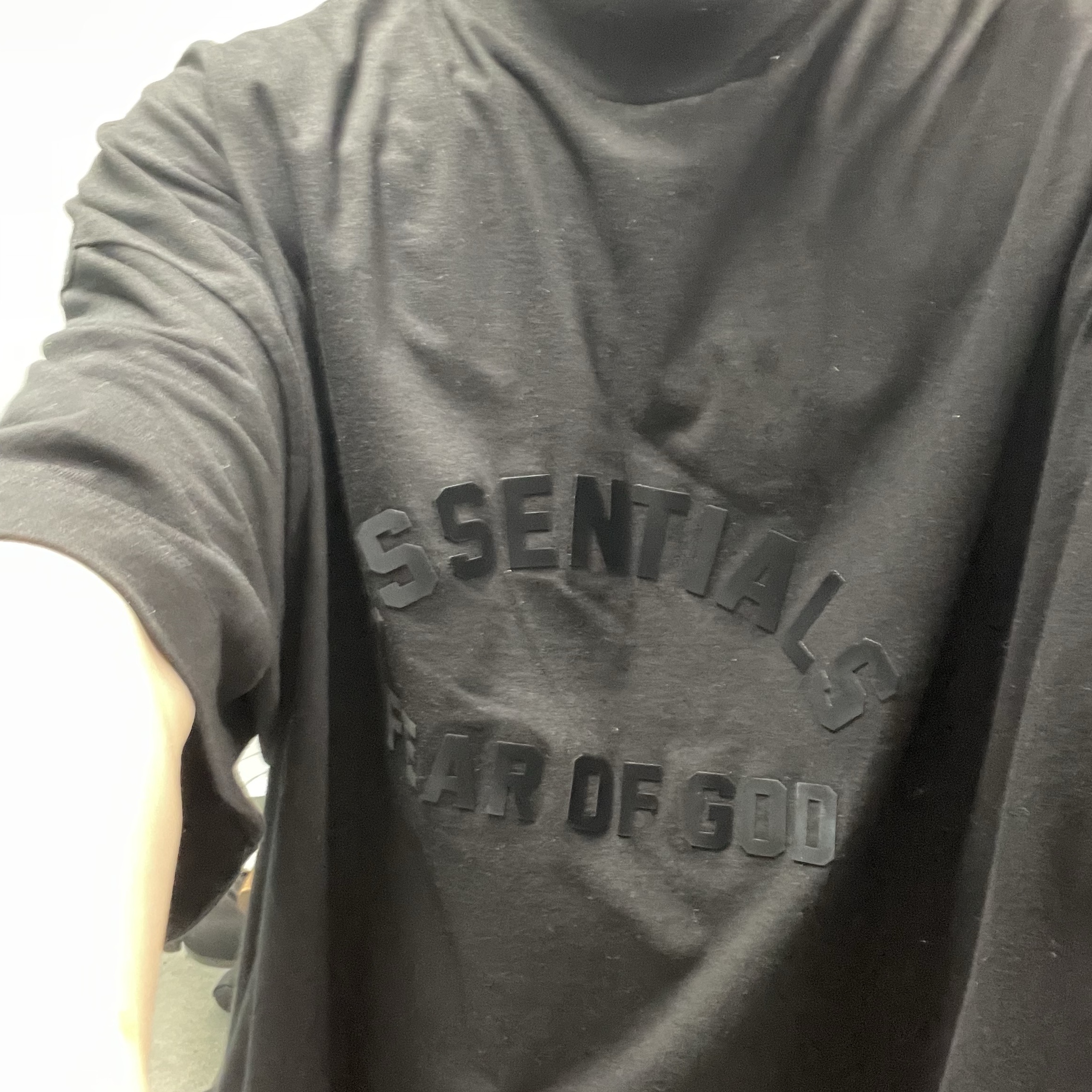 Essentials The Black Collection T-Shirt Black - 23SS 착용 스타일