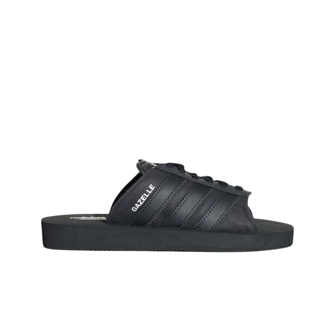 JQ7423 Adidas Gazelle Beach Slides Core Black