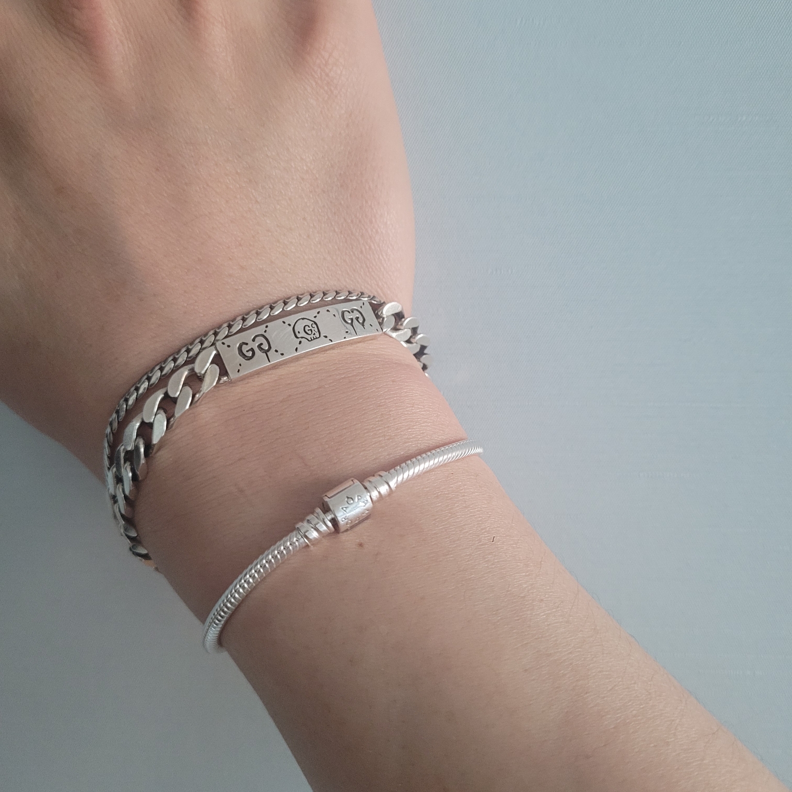 Quarqor #9307 Silver92.5 Bracelet, (W) Pandora Moments Barrel Clasp Snake Chain Bracelet Sterling Silver 착용 스타일