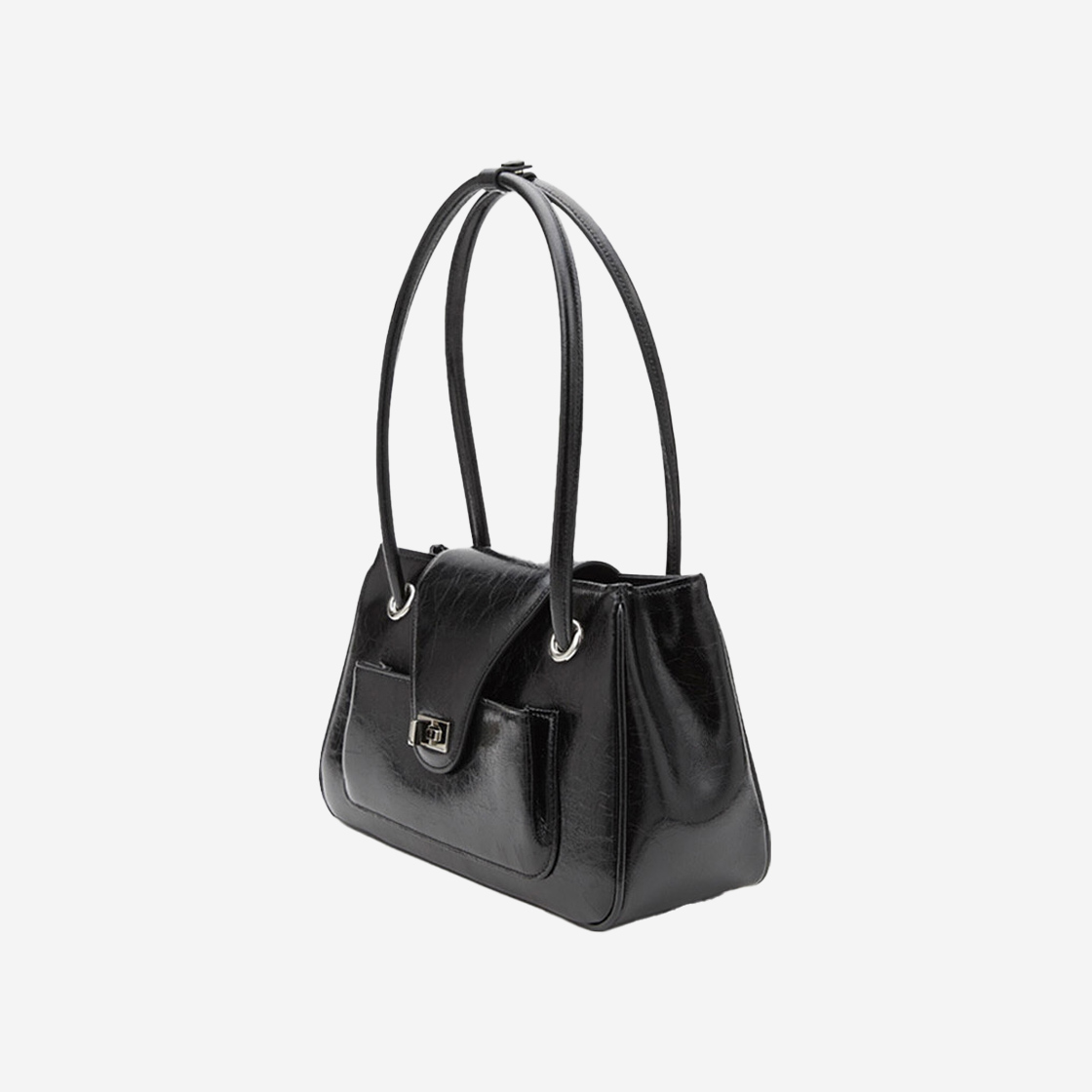 아포아 파오 롱 핸들 백 블랙(APOA Pao Long Handle Bag Black Crinkle) - 2