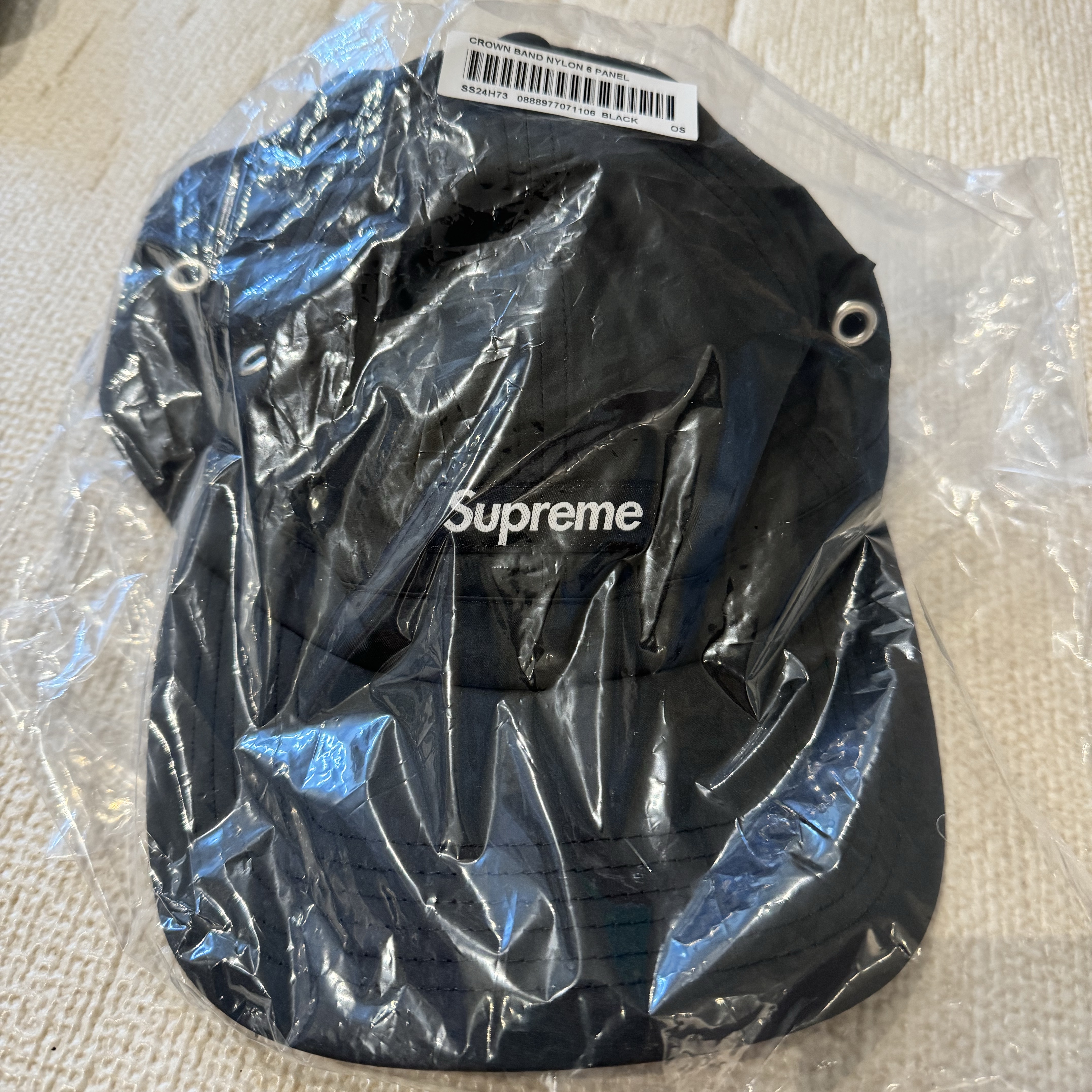 Supreme Crown Band Nylon 6-Panel Black - 24SS 착용 스타일
