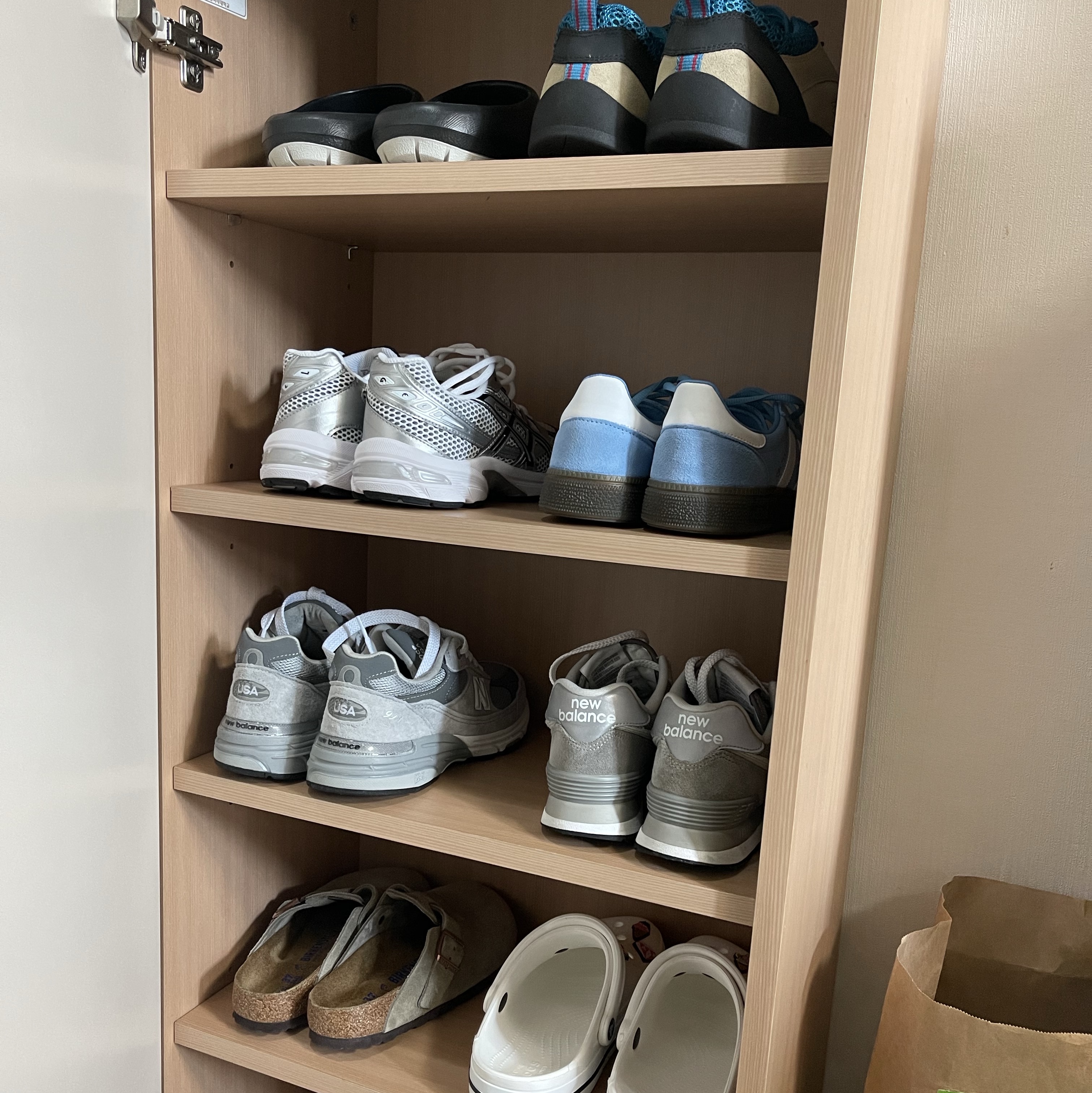 (W) New Balance 993 Made in USA Grey - B Standard, (W) New Balance 574 Worn By Anyone Grey - B Standard 착용 스타일