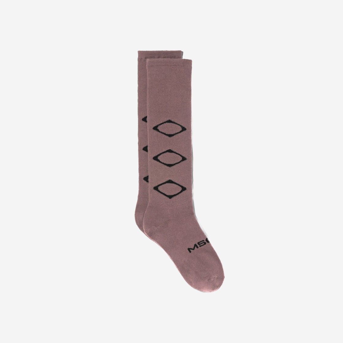 Mischief Rhombus Knee Socks Rose Brown 상세 이미지 1