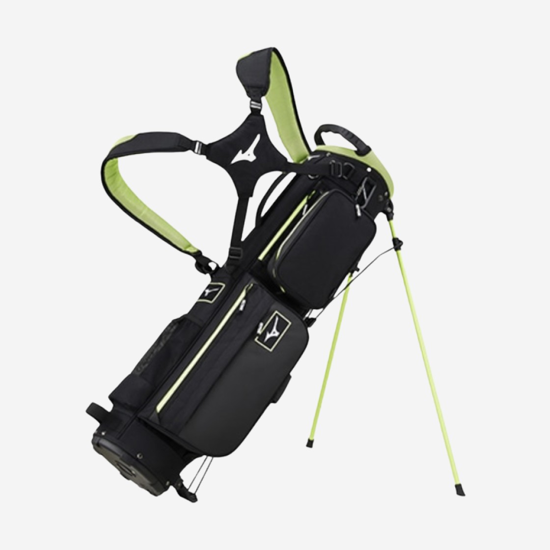 Mizuno BR-D2 Stand Bag Black Lime 상세 이미지 1