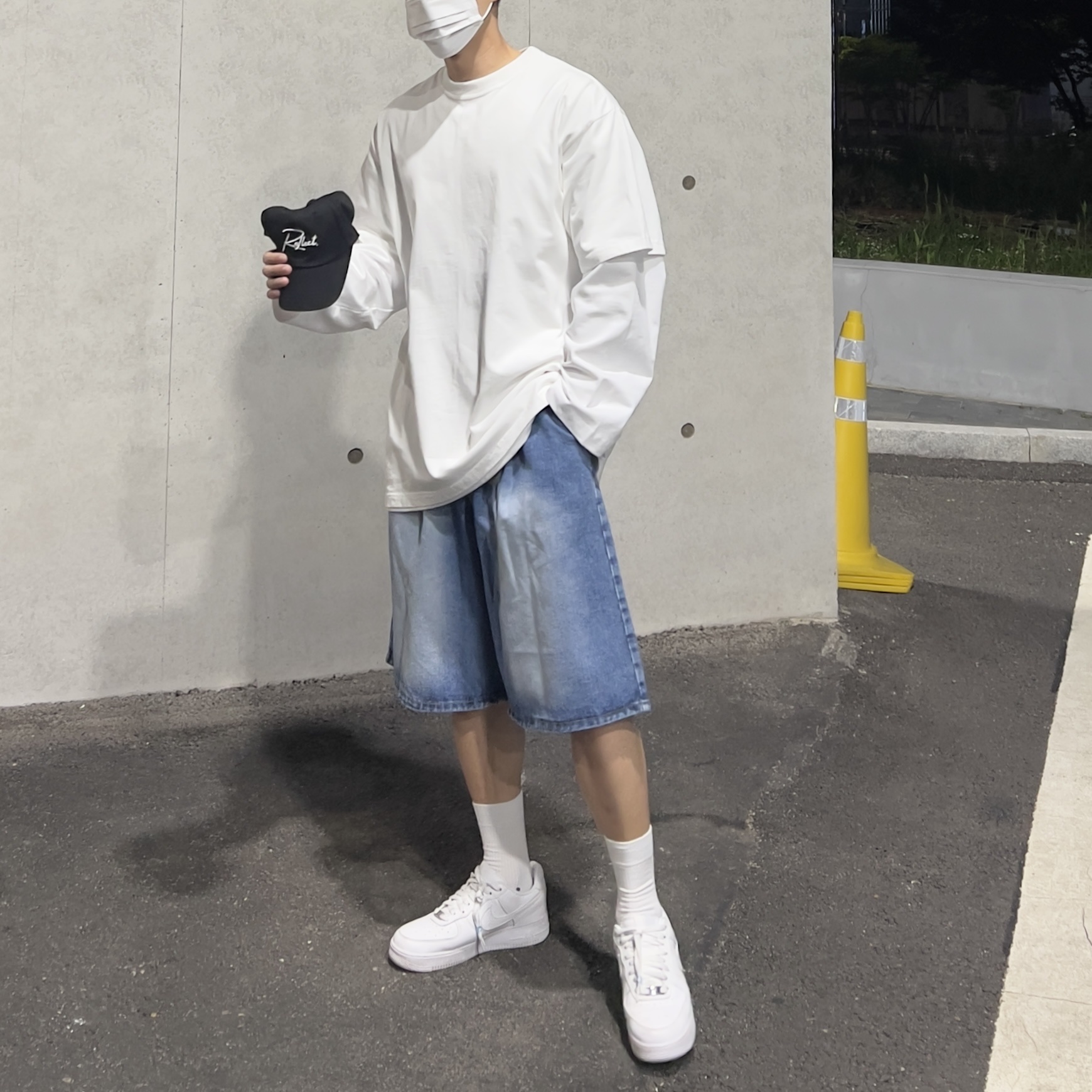 Nike Air Force 1 '07 Low White, Nike x Supreme Air Force 1 Low White 착용 스타일 - 4