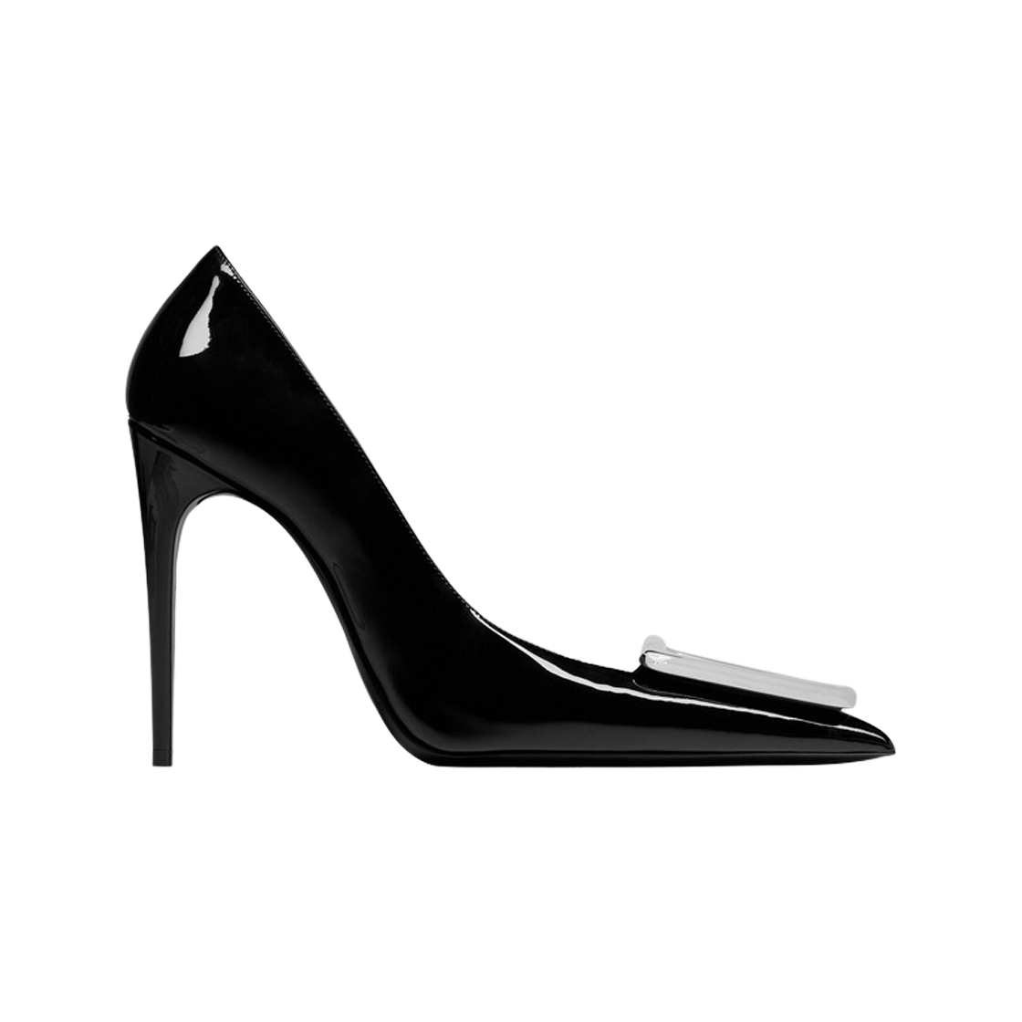 (W) 생로랑 애비뉴 펌프 페이턴트 레더 블랙((W) Saint Laurent Avenue Pumps In Patent Leather Black) - 1