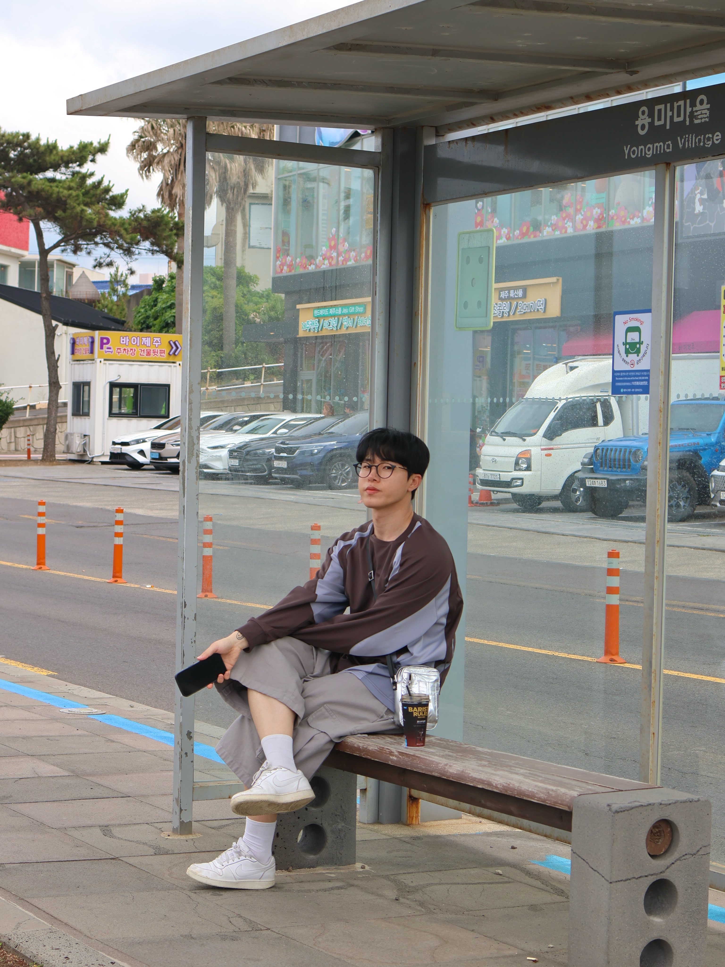 Sansan Gear Slash Jersey Brown - 23FW, Nike Air Force 1 '07 Low White 착용 스타일 - 5