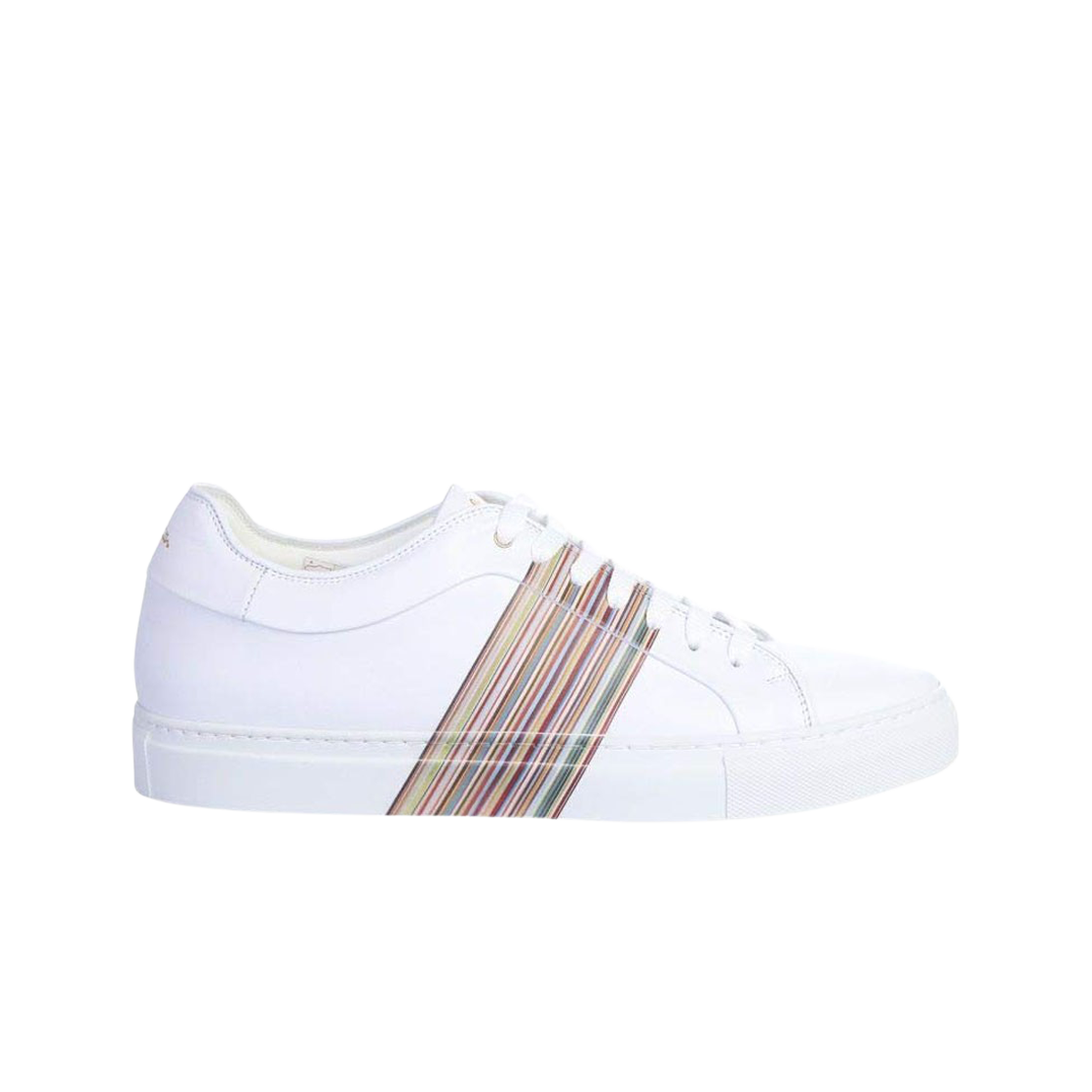 폴 스미스 레더 바쏘 스트라이프 스니커즈 화이트(Paul Smith Leather Basso Stripe Sneakers White) - 1