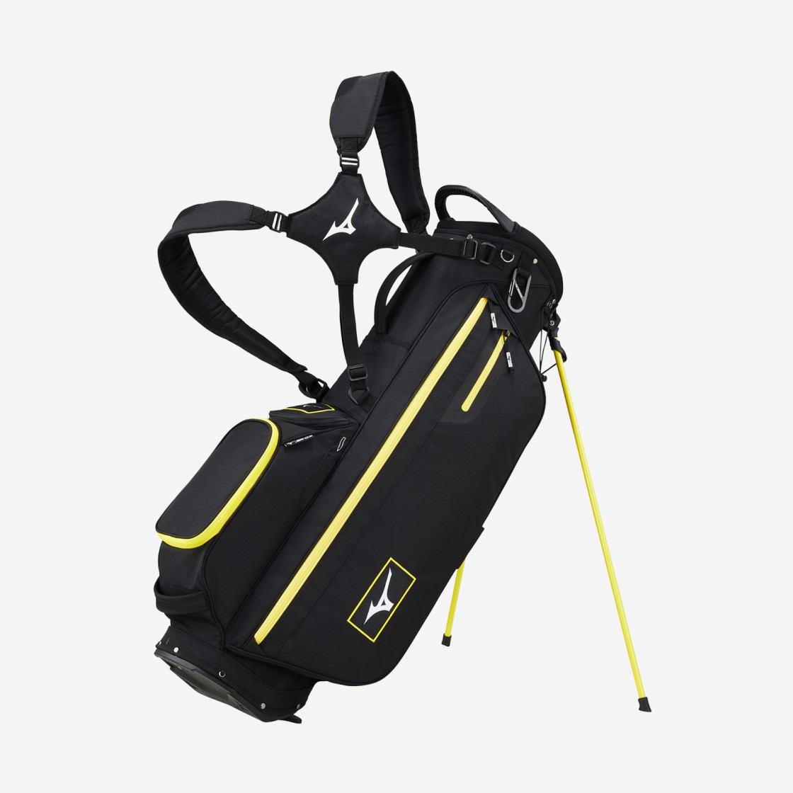 Mizuno BR-D3 Stand Bag Black Yellow 상세 이미지 1