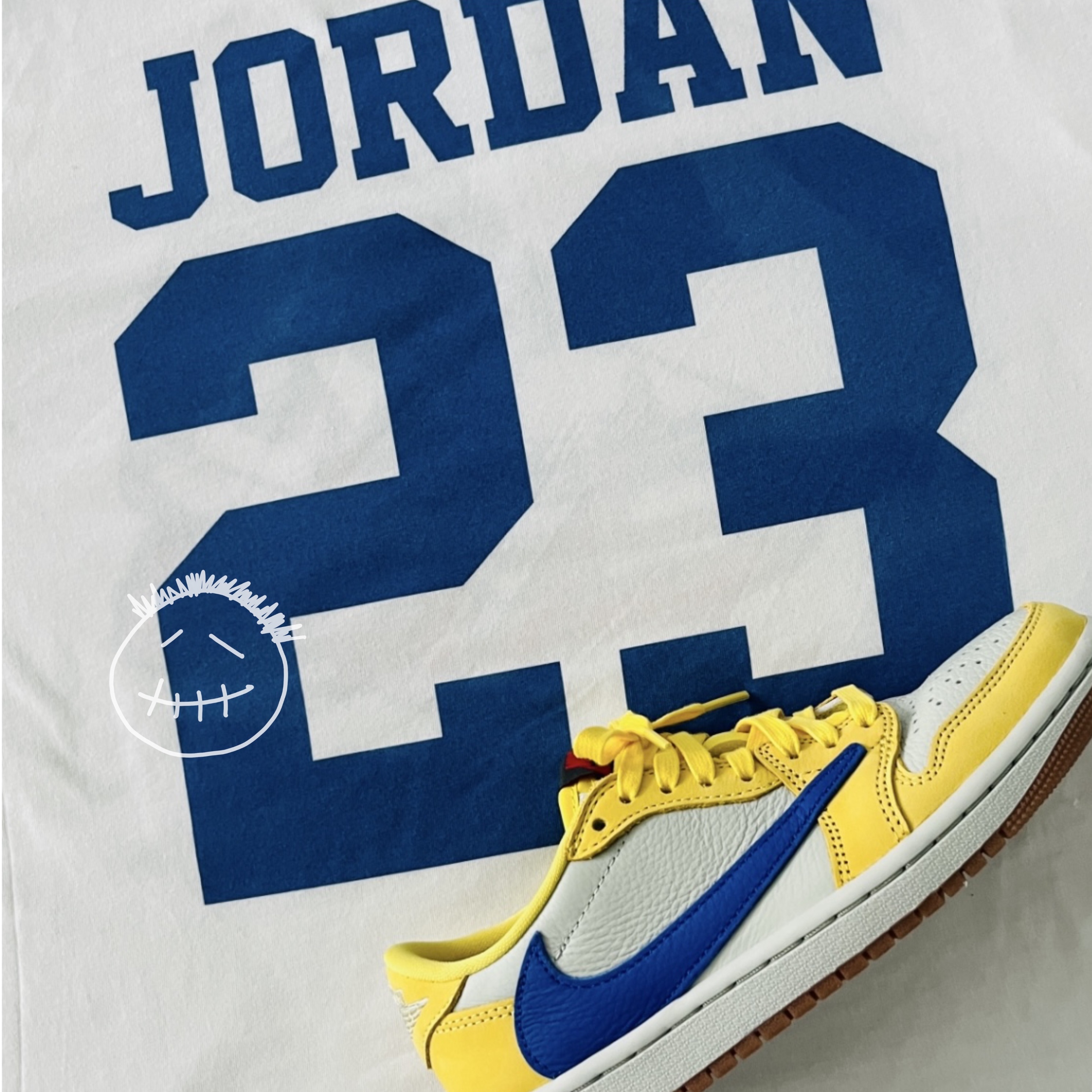 (W) Jordan 1 x Travis Scott Retro Low OG SP Canary 착용 스타일
