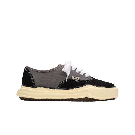 A13FW739-BLKGRY Maison Mihara Yasuhiro Baker OG VL Sole Bicolor Canvas Low-top Sneakers Black Grey