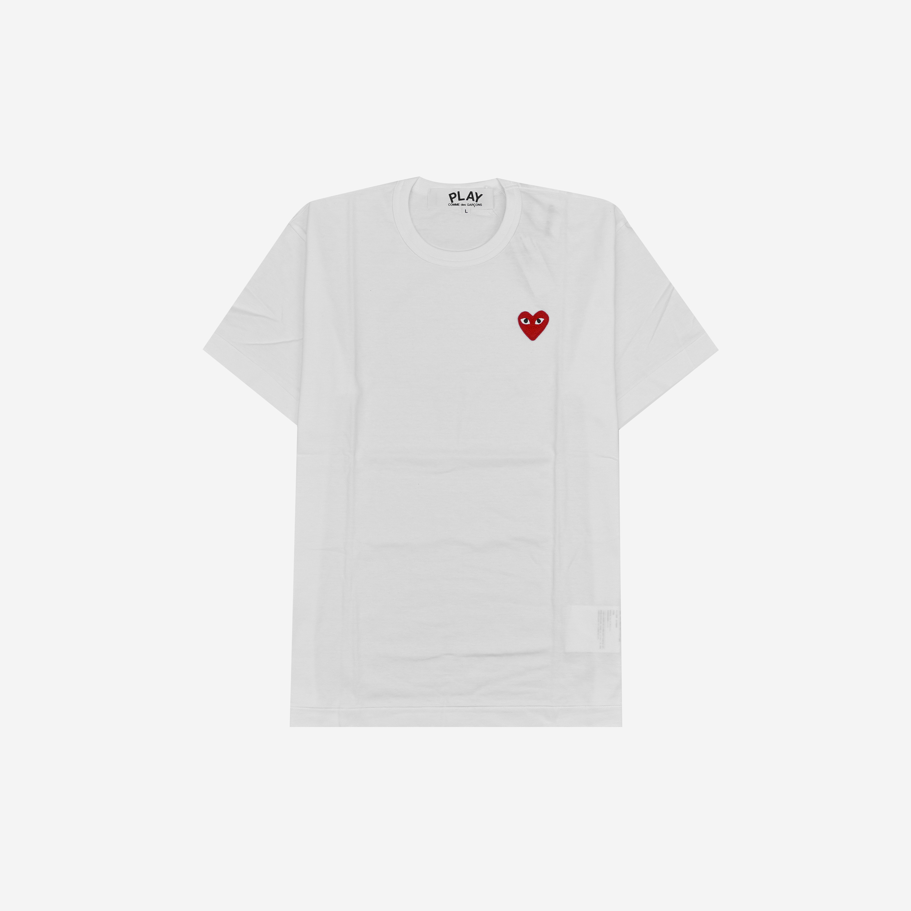 플레이 꼼데가르송 레드 하트 티셔츠 화이트(Play Comme des Garcons Red Heart T-Shirt White)