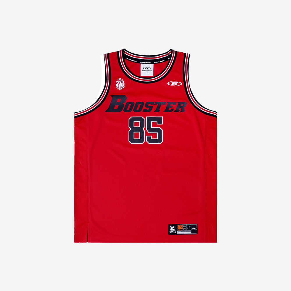 본투윈 85 부스터 메쉬 저지 슬리브리스 레드(BORN TO WIN 85 Booster Mesh Jersey Sleeveless Red)