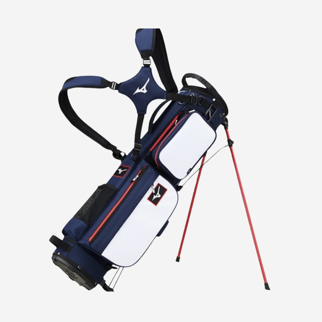 Mizuno BR-D2 Stand Bag Navy White 상세 이미지 1