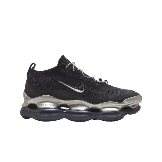 (W) Nike Air Max Scorpion Flyknit Black Metallic Silver