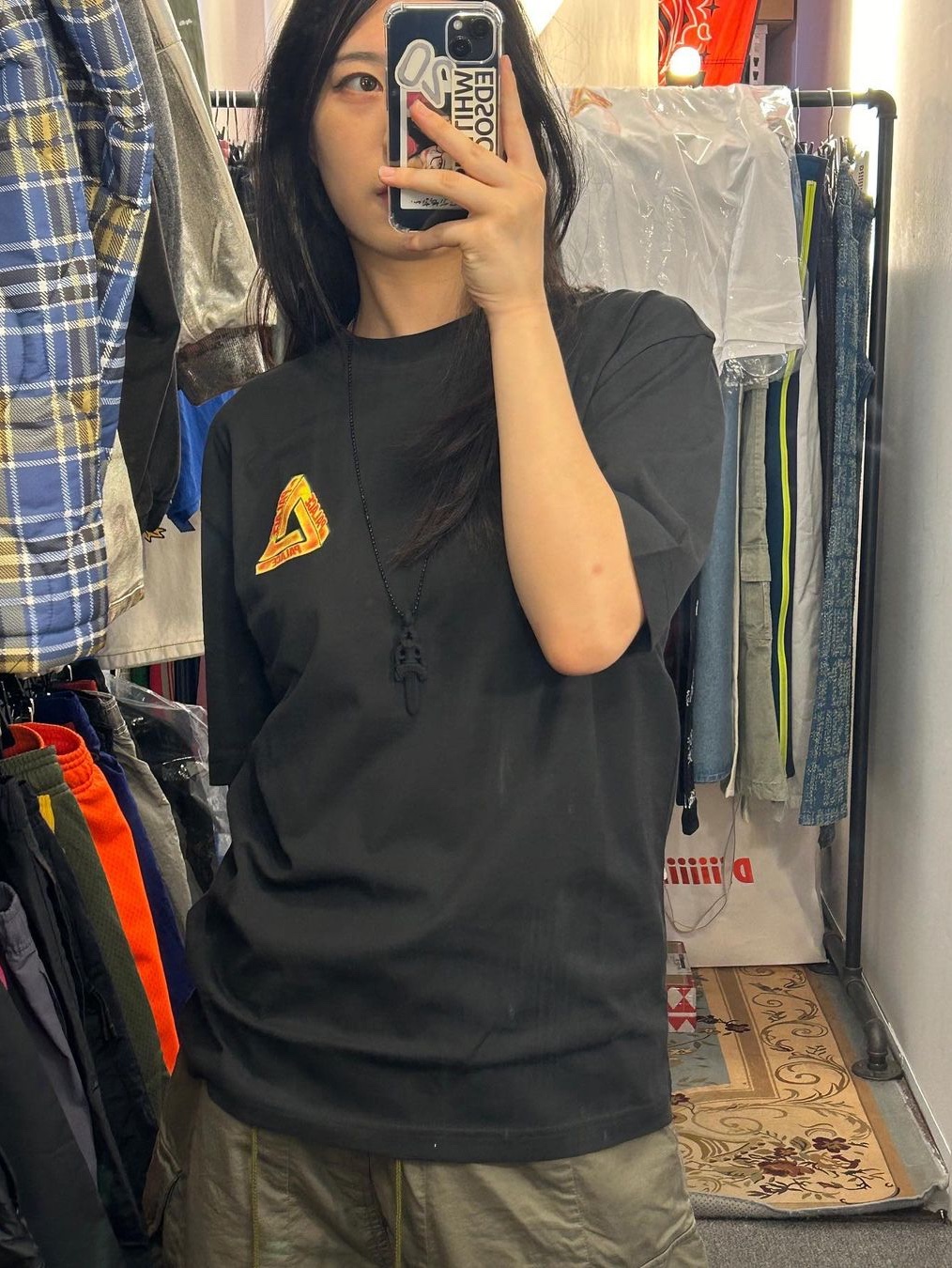Palace Heat Sensi T-Shirt Black - 24SS, Palace Heat Sensi T-Shirt White - 24SS 착용 스타일 - 1
