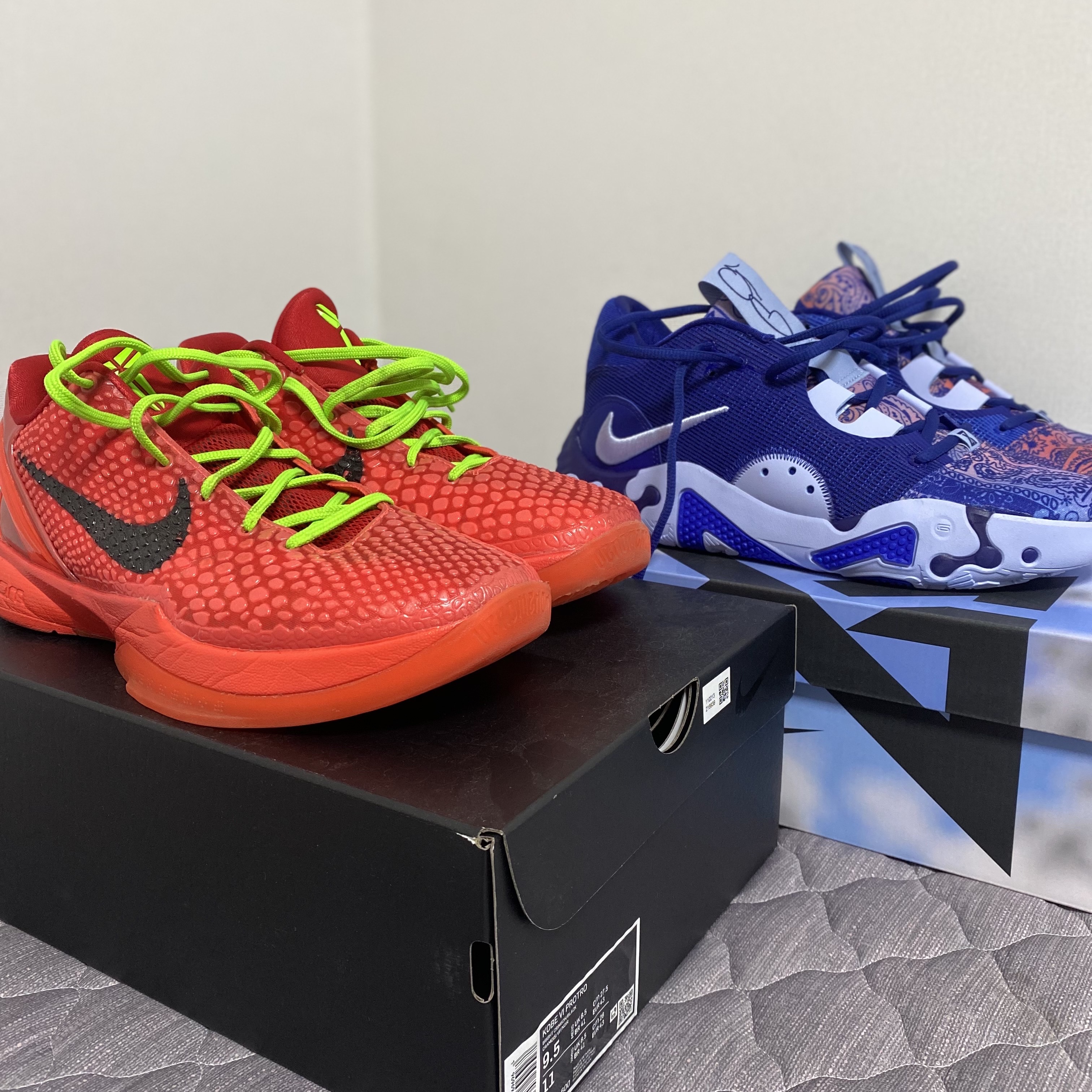 Nike PG 6 EP Hyper Royal Light Marine, Nike Kobe 6 Protro Reverse 착용 스타일 - 1