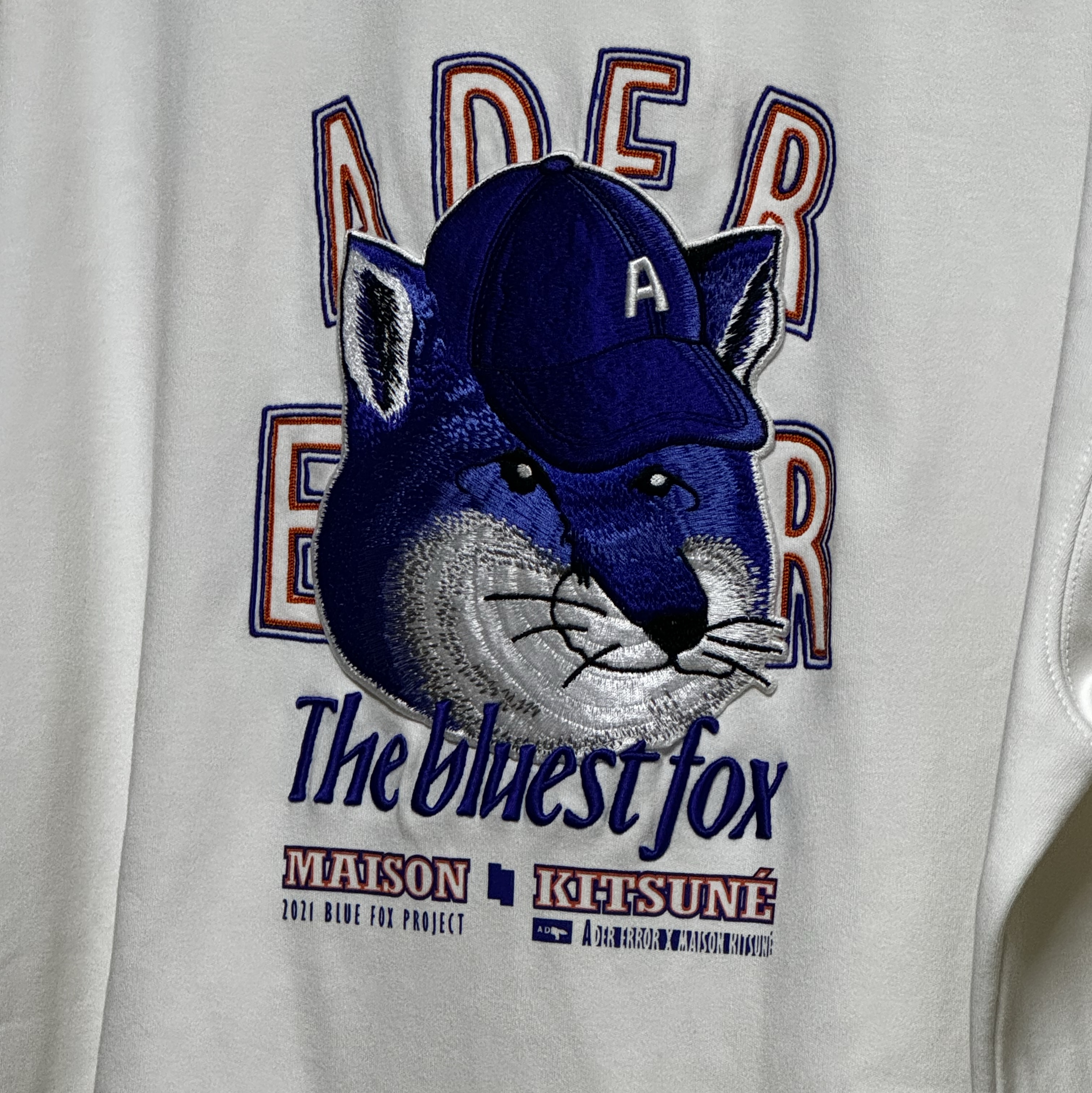 Maison Kitsune x Ader Error The Bluest Fox T-Shirt White 착용 스타일