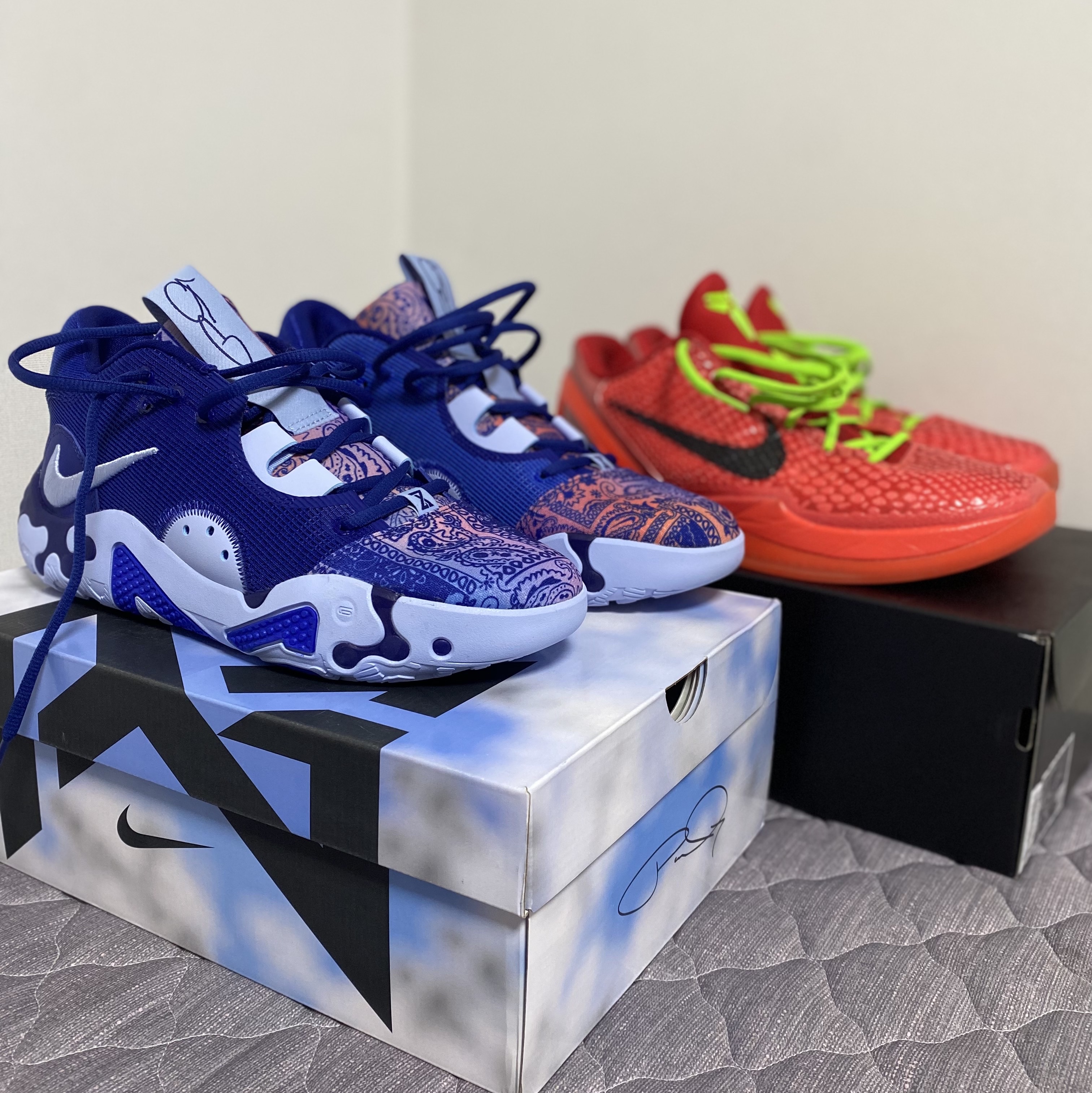 Nike PG 6 EP Hyper Royal Light Marine, Nike Kobe 6 Protro Reverse 착용 스타일 - 5