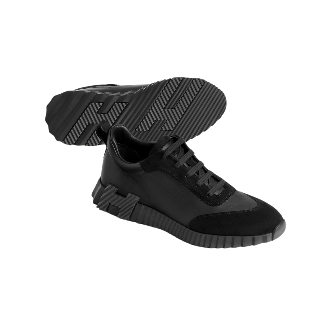 에르메스 바운싱 스니커즈 카프스킨 스웨이드 고트스킨 & 누아(Hermes Bouncing Sneakers Calfskin Suede Goatskin & Noir) - 3