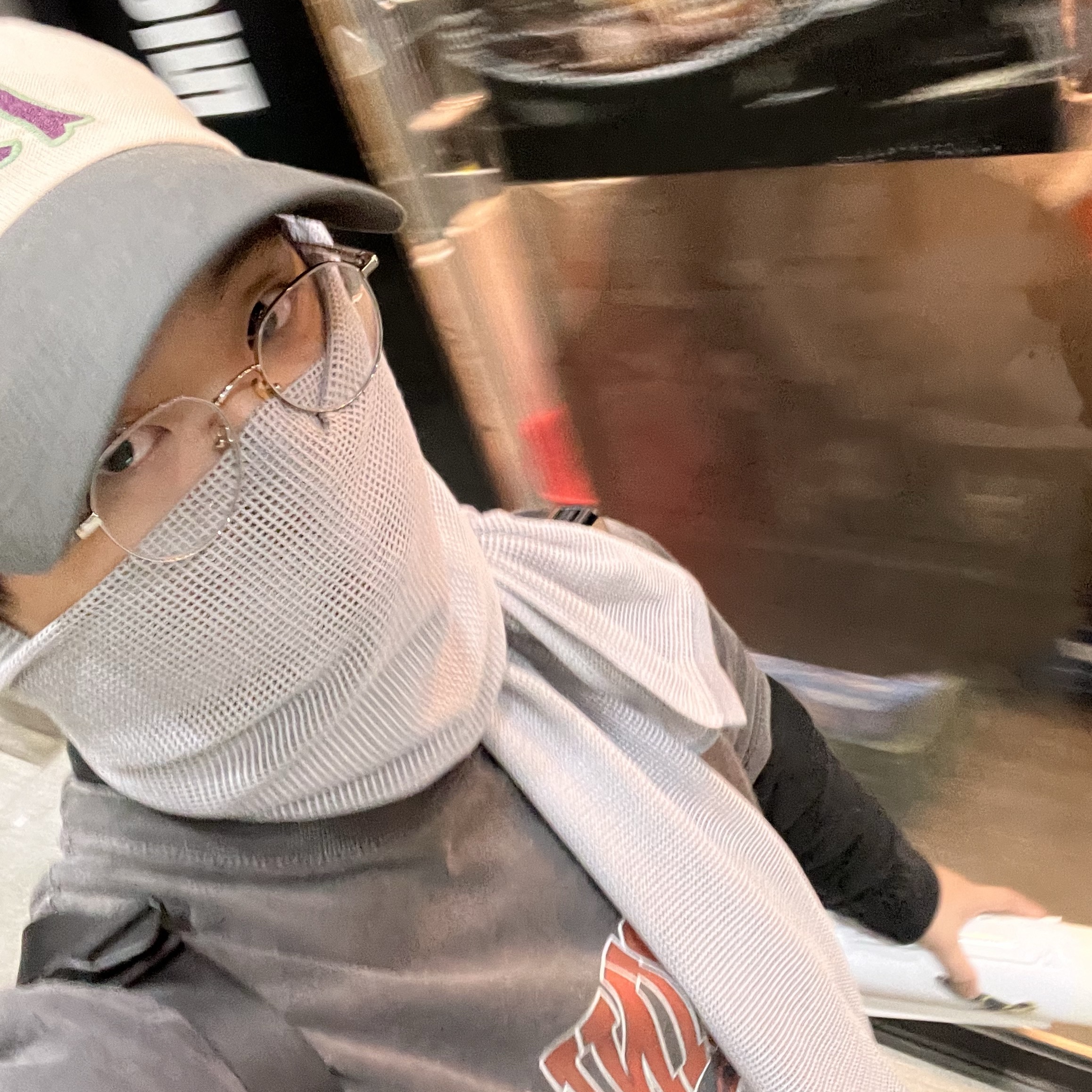 Sansan Gear BLF Scarf Grey - 24SS 착용 스타일 - 3
