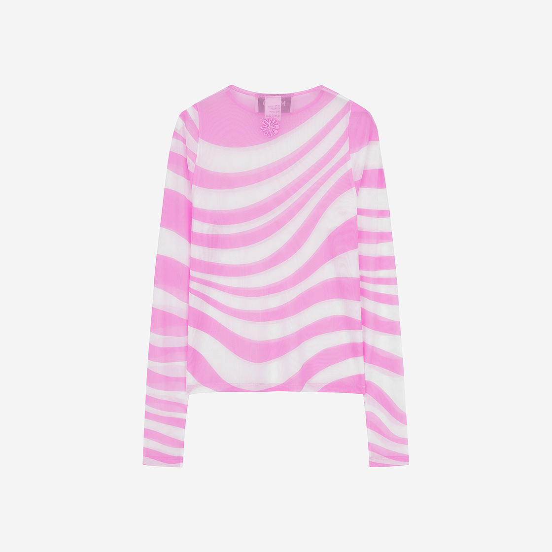 마르코 웨이브스 롱 슬리브 메쉬 탑 핑크(MARCO Waves Long Sleeve Mesh Top Pink) - 2