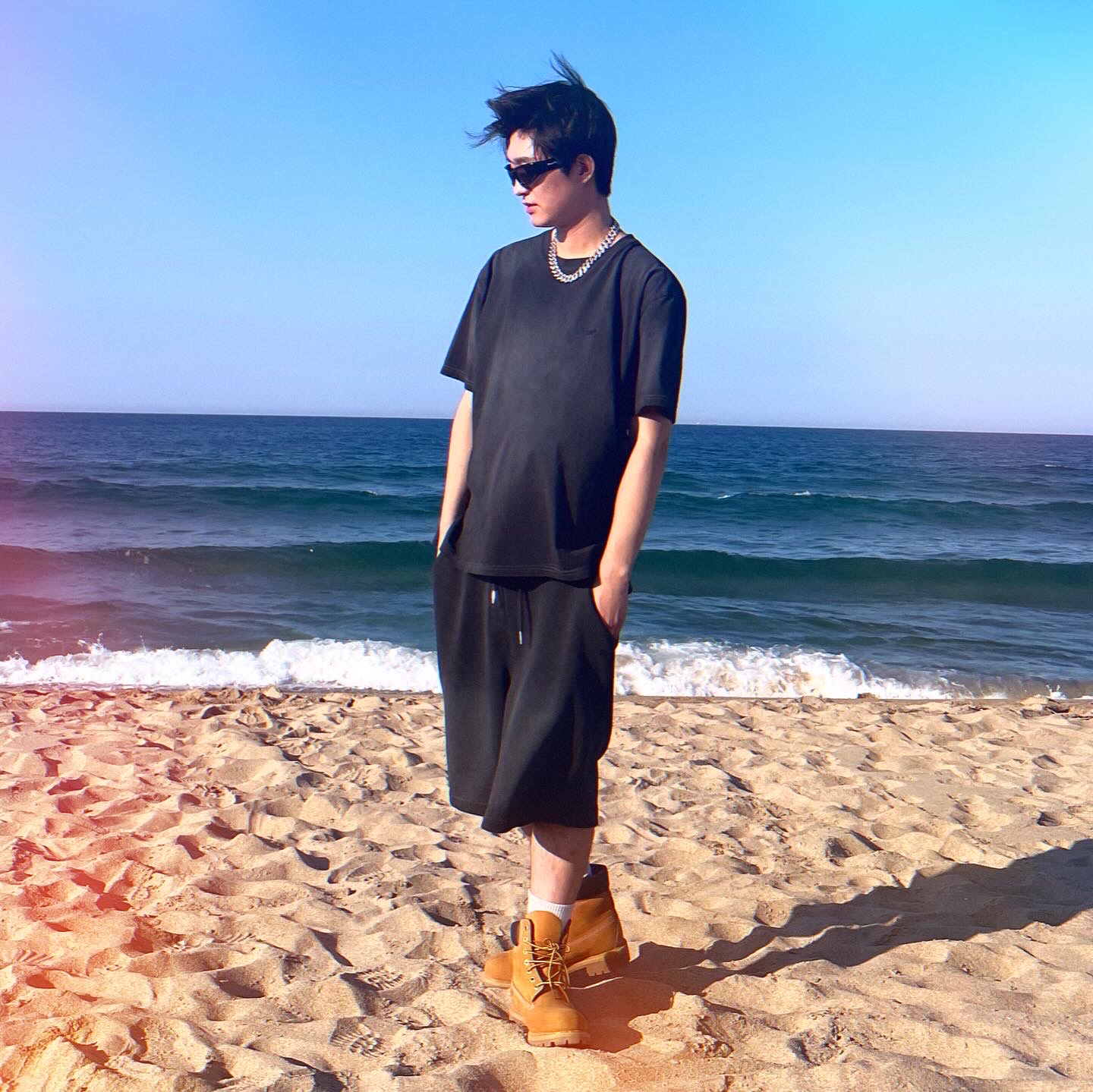 Timberland Premium 6 inch Waterproof Boot Wheat Nubuck - Wide, Balenciaga Swift Oval Sunglasses Black 착용 스타일 - 2