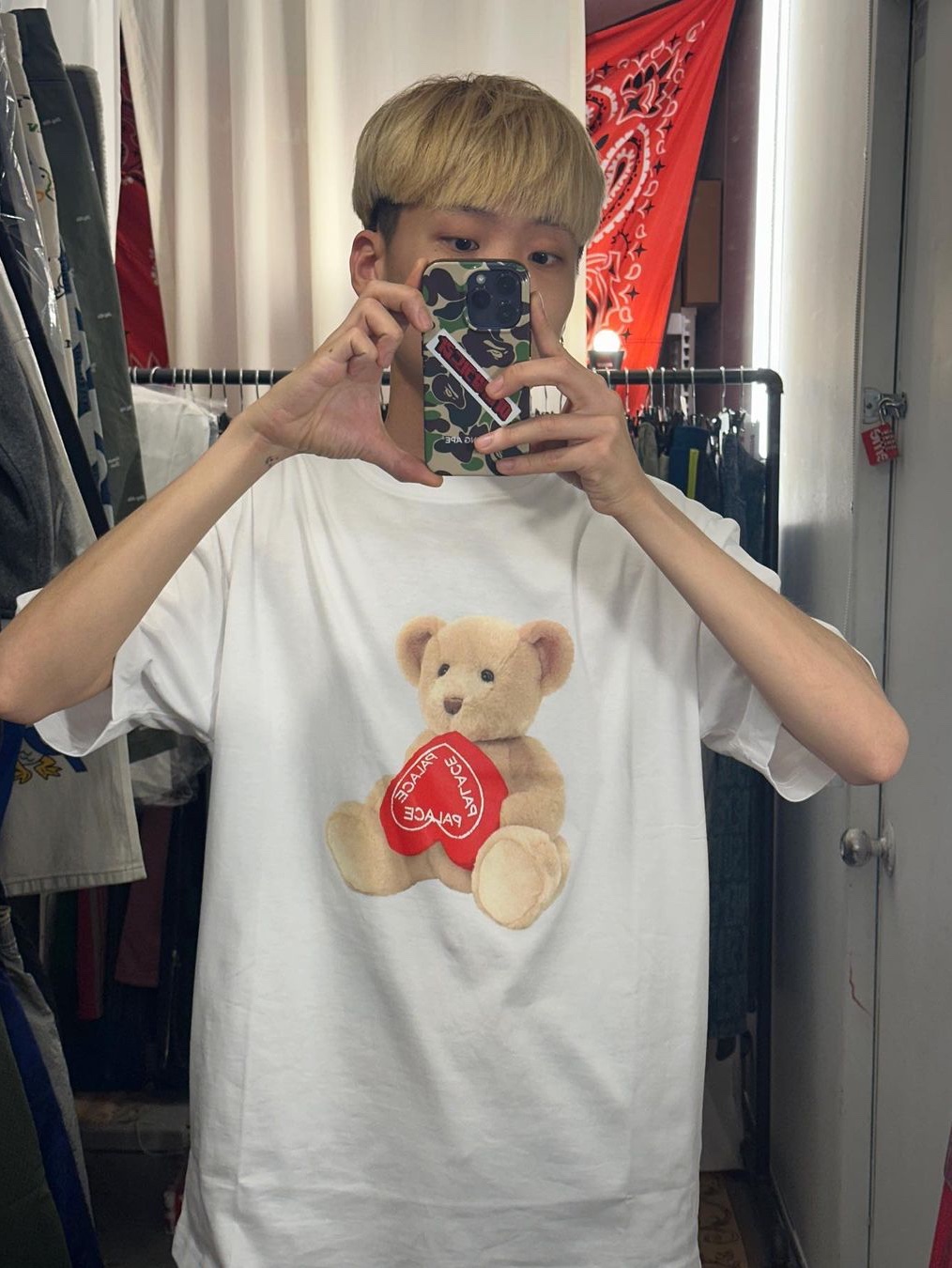 Palace Heat Sensi T-Shirt Black - 24SS, Palace Heat Sensi T-Shirt White - 24SS 착용 스타일 - 7
