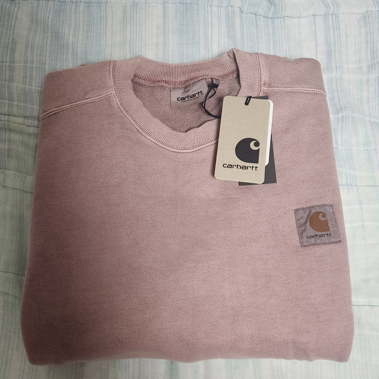Carhartt WIP Vista Sweatshirt Glassy Pink 착용 스타일