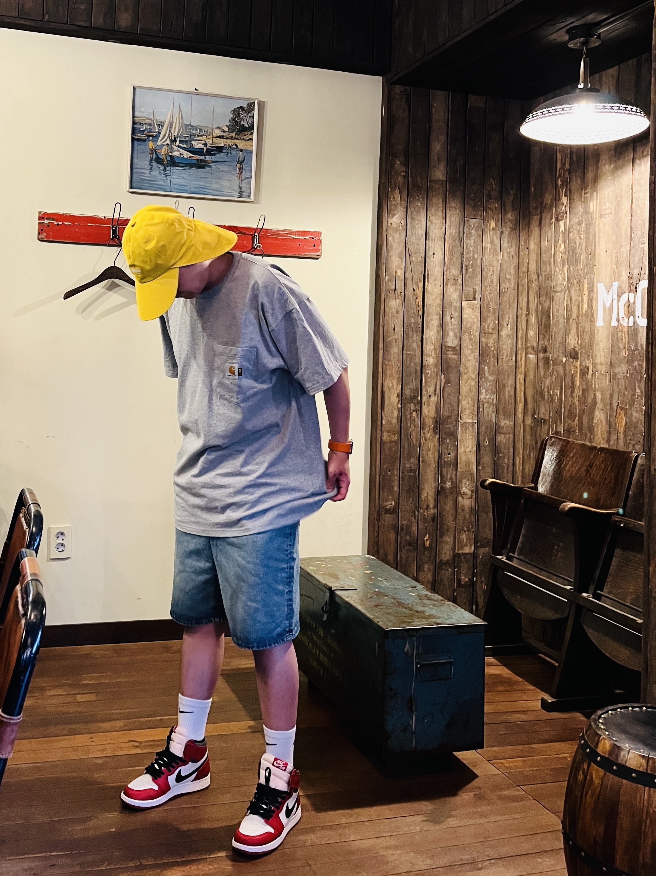 Supreme Gore-Tex Sunshield Hat Yellow - 24SS, (GS) Jordan 1 Retro High OG Chicago 2022 착용 스타일 - 1