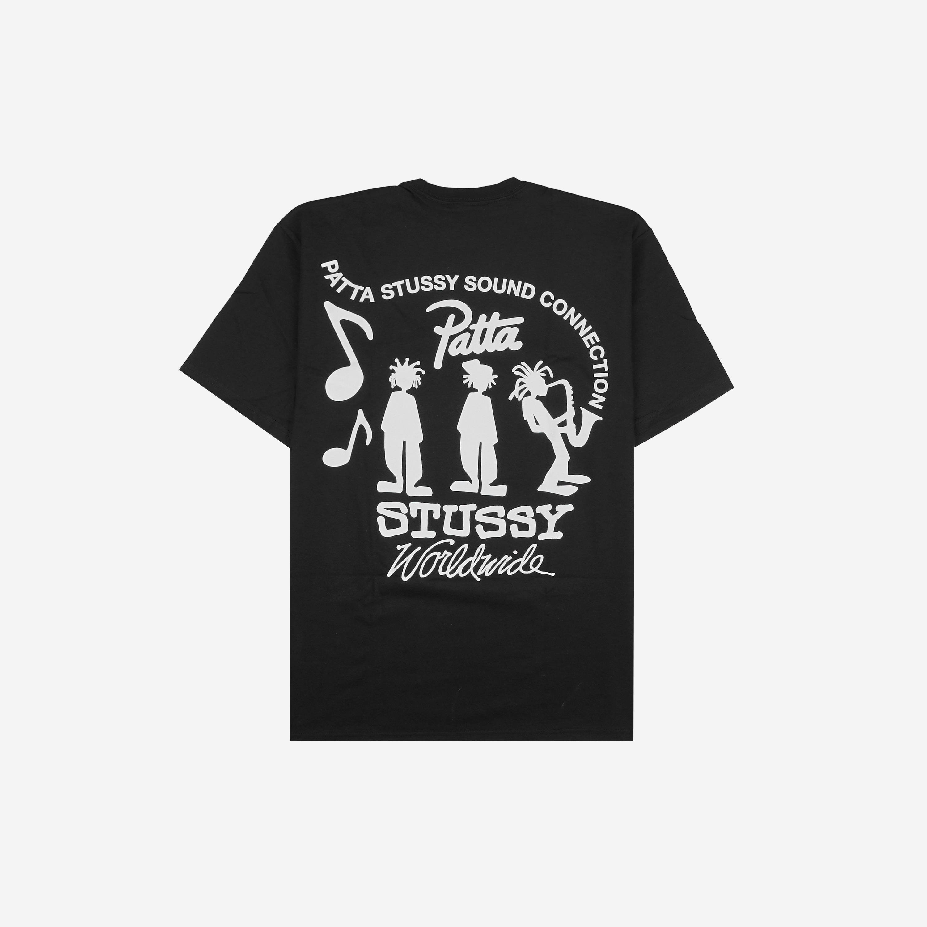 스투시 x 파타 사운드 커넥션 티셔츠 블랙(Stussy x Patta Sound Connection T-Shirt Black)