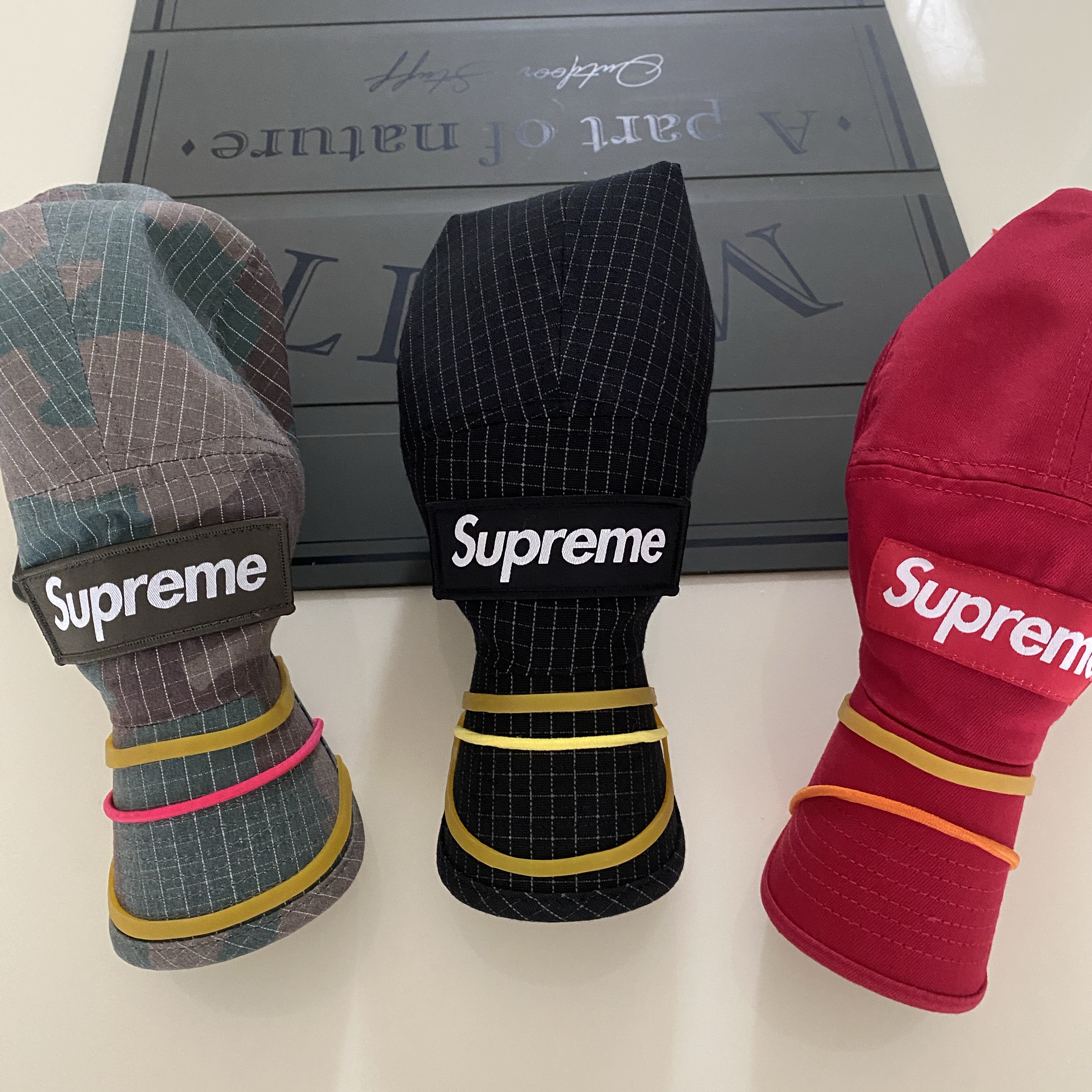 Supreme Reflective Ripstop Camp Cap Black - 24SS 착용 스타일