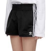 (W) Adidas 3-Stripes Shorts Black - KR Sizing 착용 스타일