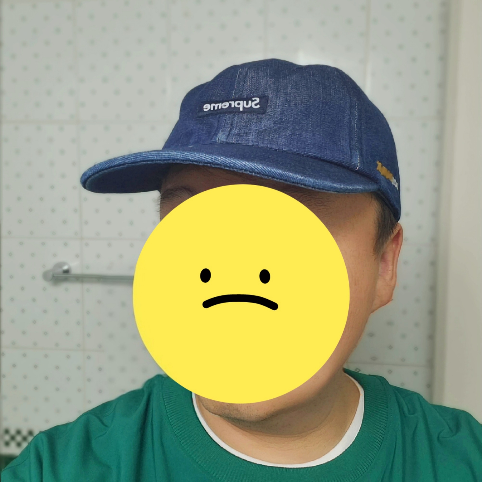 Supreme Cordura Denim Small Box 6-Panel Blue - 24SS 착용 스타일