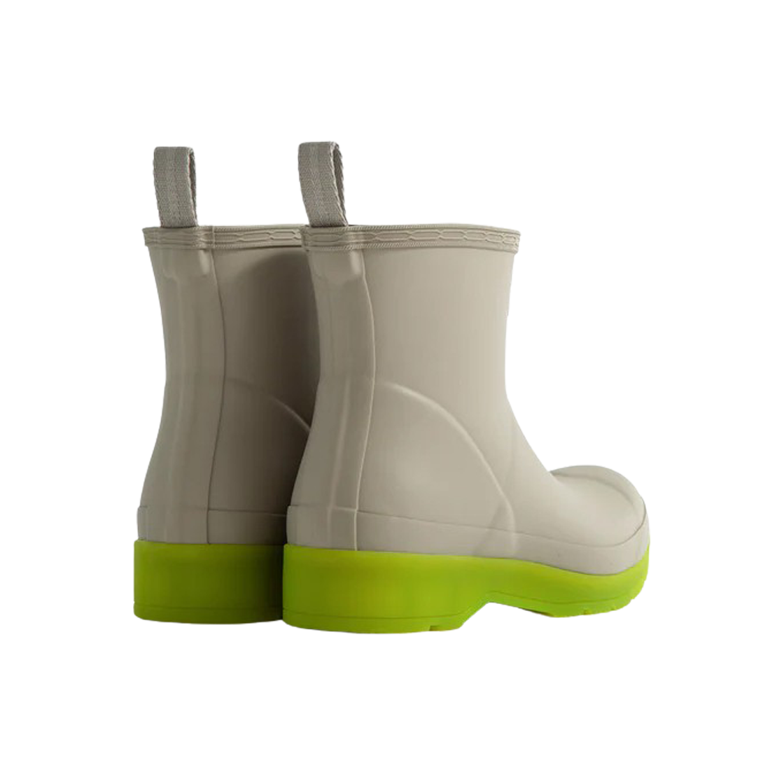 (W) 헌터 플레이 쇼트 트랜슬루센트 솔 부츠 스키밍 스톤 애시드 그린((W) Hunter Play Short Translucent Sole Boots Skimming Stone Acid Green) - 2