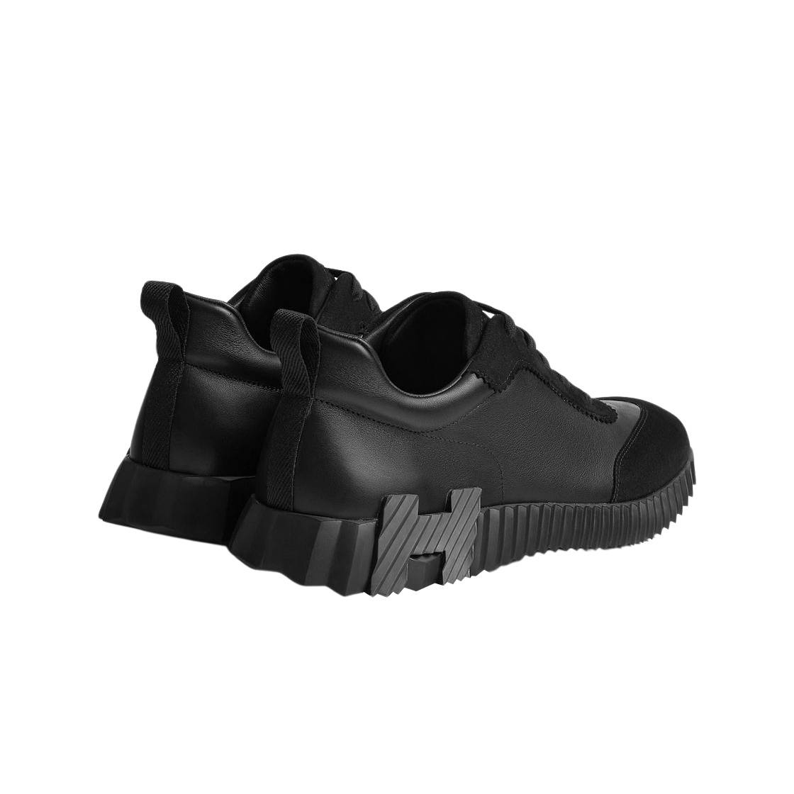 에르메스 바운싱 스니커즈 카프스킨 스웨이드 고트스킨 & 누아(Hermes Bouncing Sneakers Calfskin Suede Goatskin & Noir) - 2