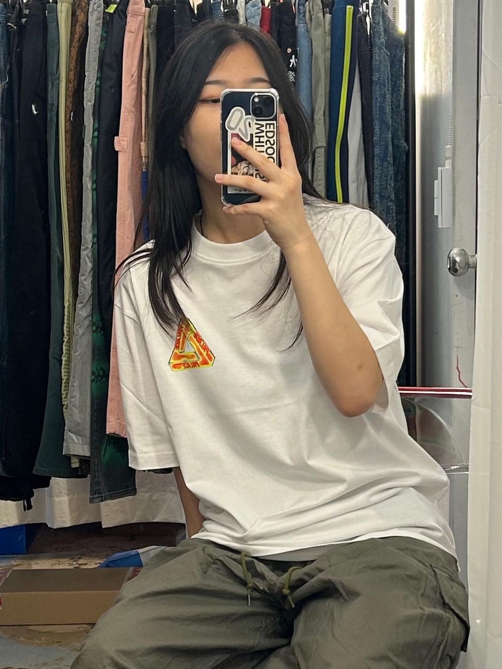 Palace Heat Sensi T-Shirt Black - 24SS, Palace Heat Sensi T-Shirt White - 24SS 착용 스타일 - 2