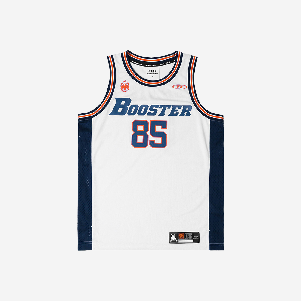 본투윈 85 부스터 메쉬 저지 슬리브리스 화이트